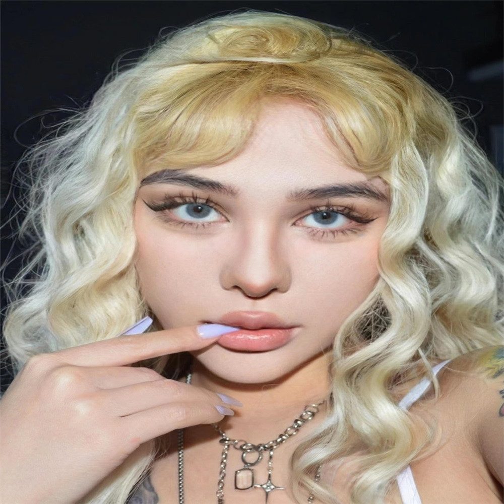 KokoLenses Jahreslinsen Farbige Kontaktlinsen Blau deckend weiche Augen Linsen ohne Sehstärke, Wunderschöne Blaue Jahreslinsen natürliche Kontaktlinsen Damen Herren