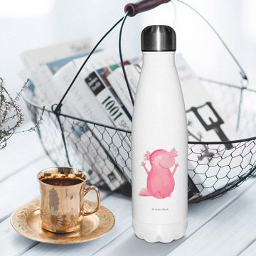 Mr. & Mrs. Panda Thermoflasche Axolotl Hurra, Thermos, Thermoflasche, Isolierflasche, Trinkflasche, Liebevolle Designs