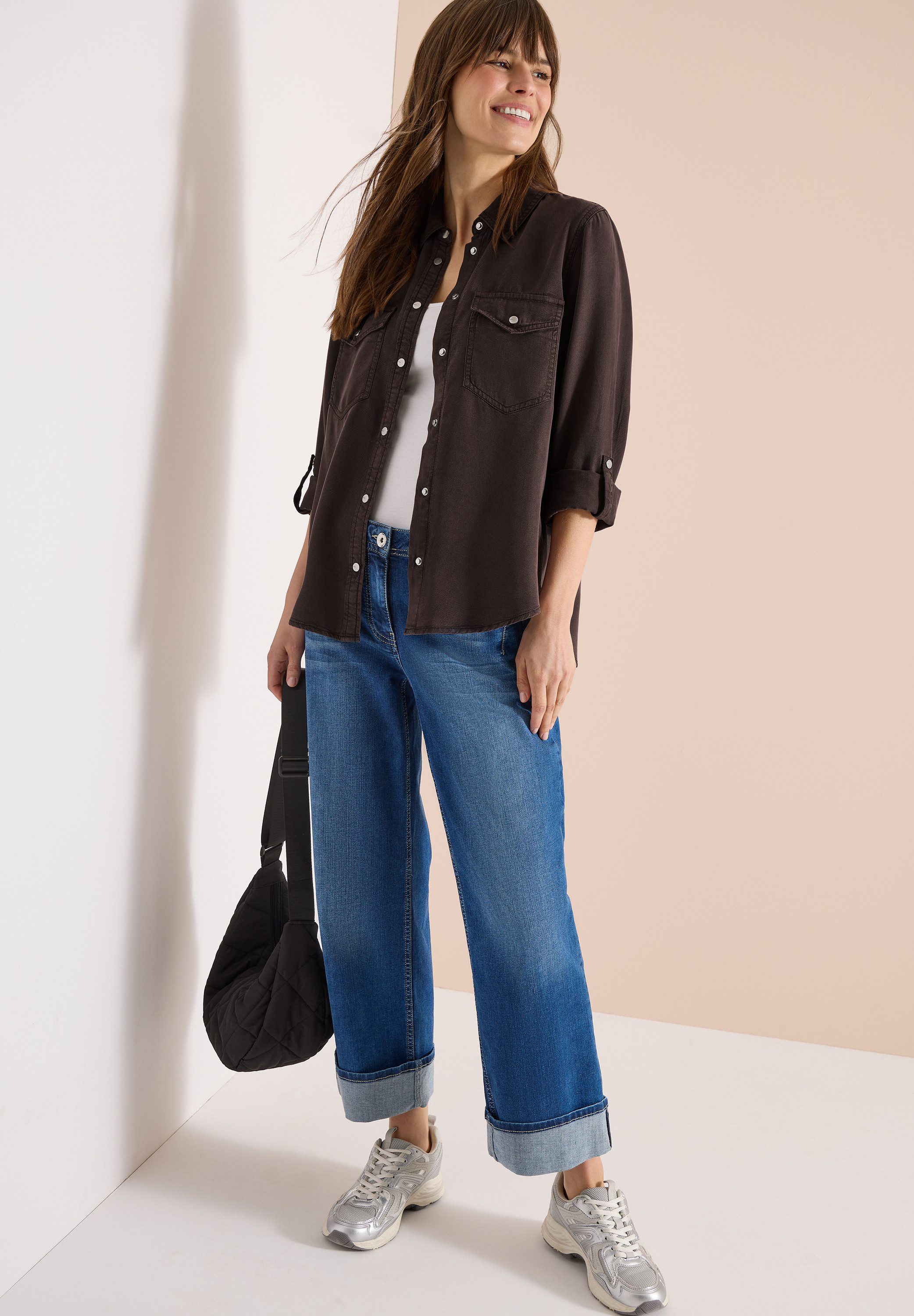 CECIL Langarmbluse mit Brust Tasche