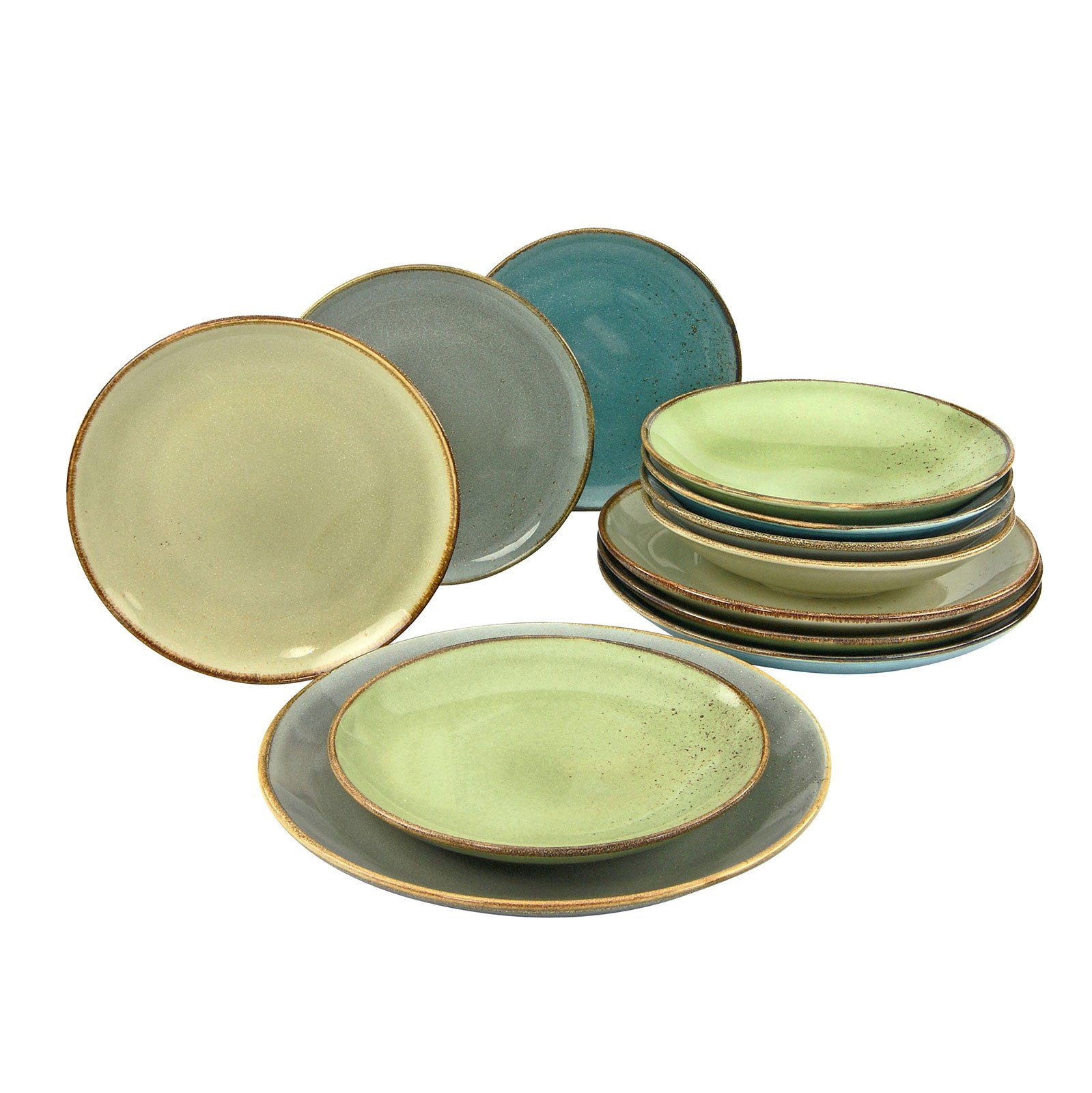 CreaTable Tafelservice 20963 Serie Nature Collection (12-tlg), 4 Personen, Steingut. Reduzierter Preis € 98,09. Unverbindliche Preisempfehlung € 119,99