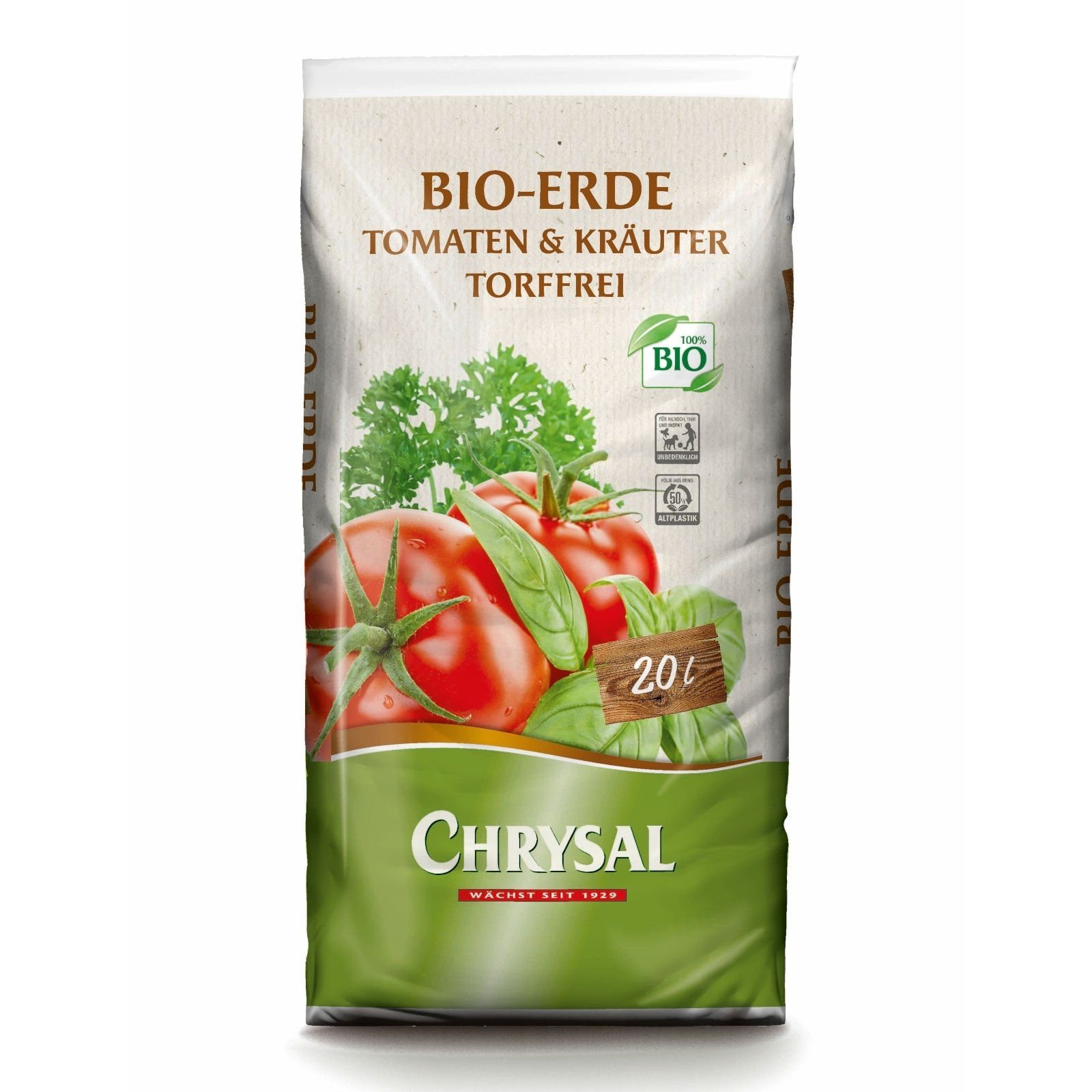 Pflanzerde Bio Erde für Tomaten und Kräuter 20 Liter