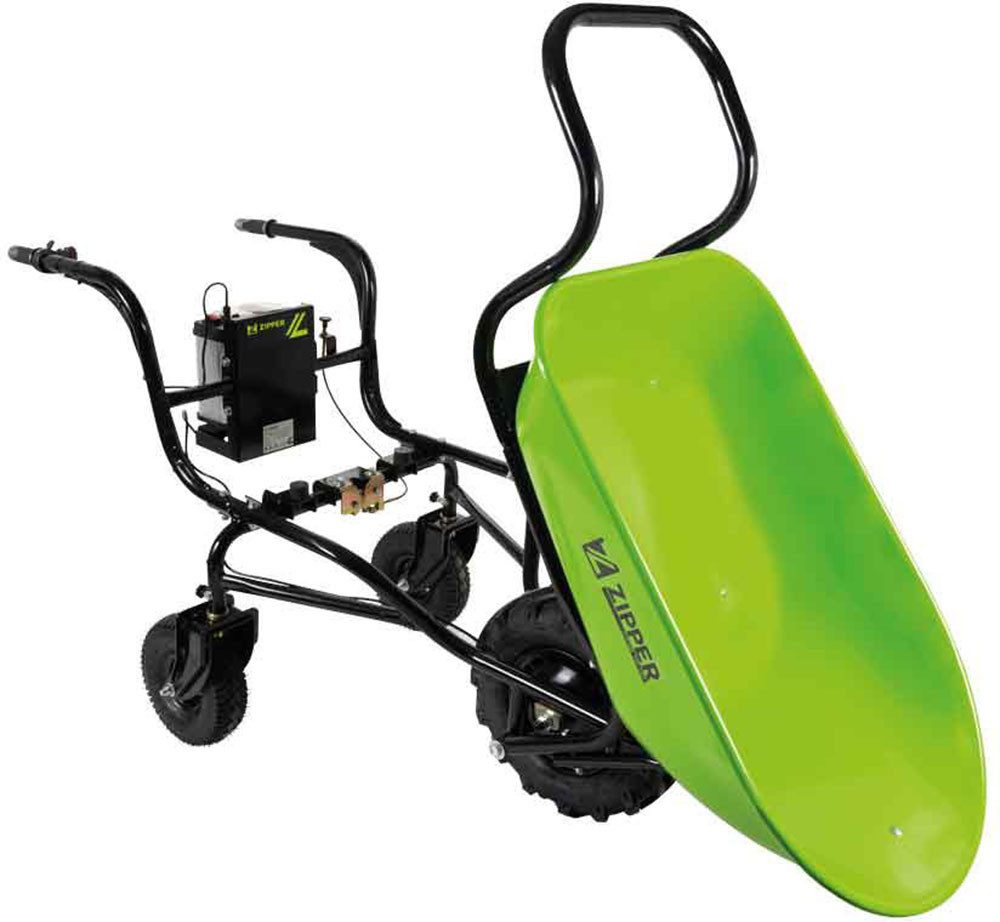 ZIPPER Motorschubkarre, 100 l, ideal für den Transport von Schüttgütern rund um Haus, Hof und Garten