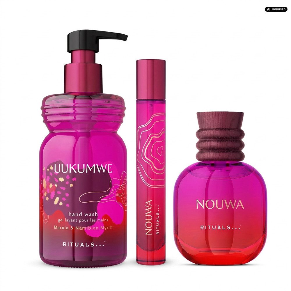 Rituals Flüssigseife Rituals Uukumwe Hand Wash und Nouwa Eau de Parfum Set, Pflege und Duft im Rituals Marula Set für Zuhause und unterwegs
