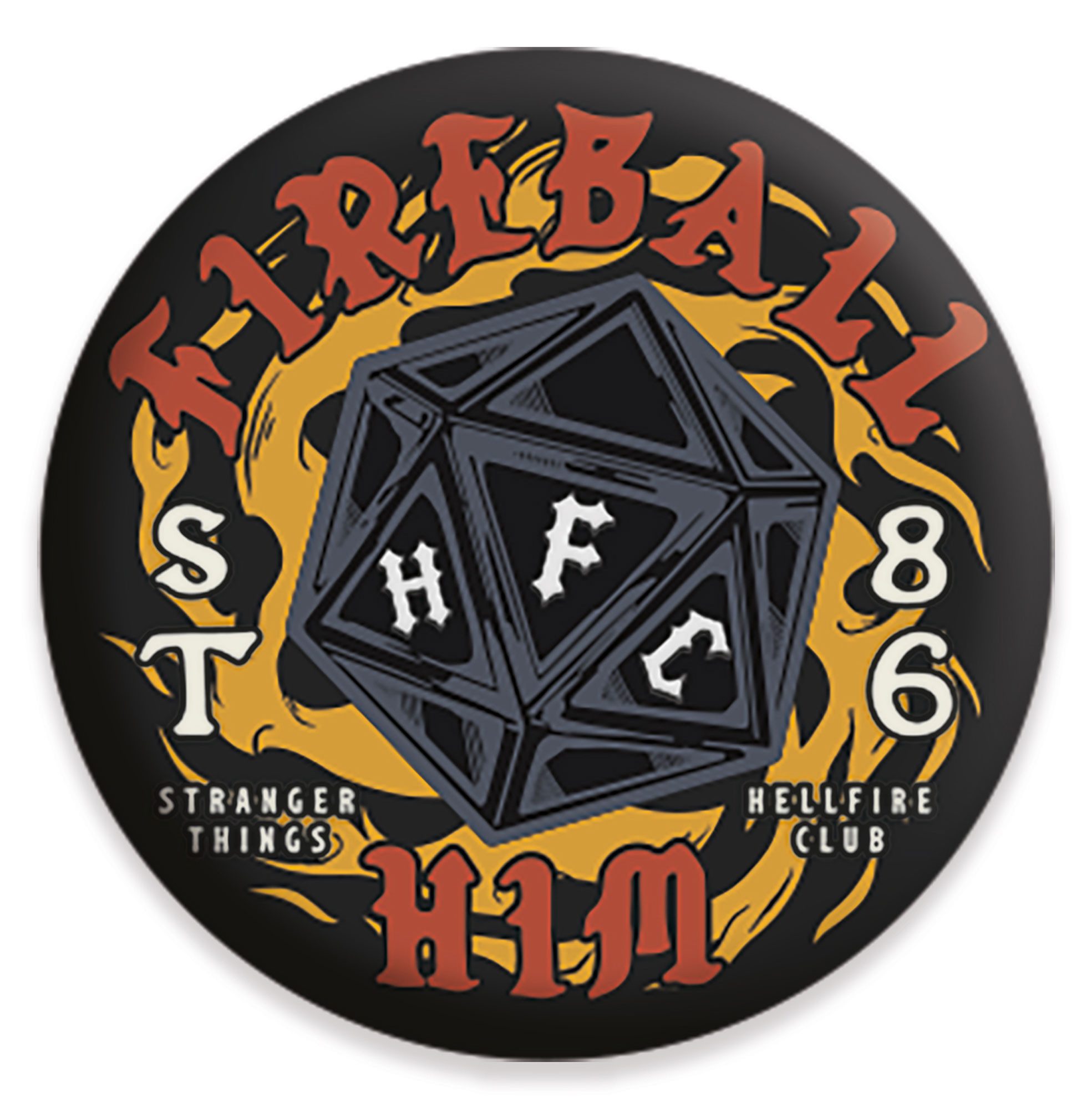 Button Stranger Things - Button Badge - 4 - Fireball Him