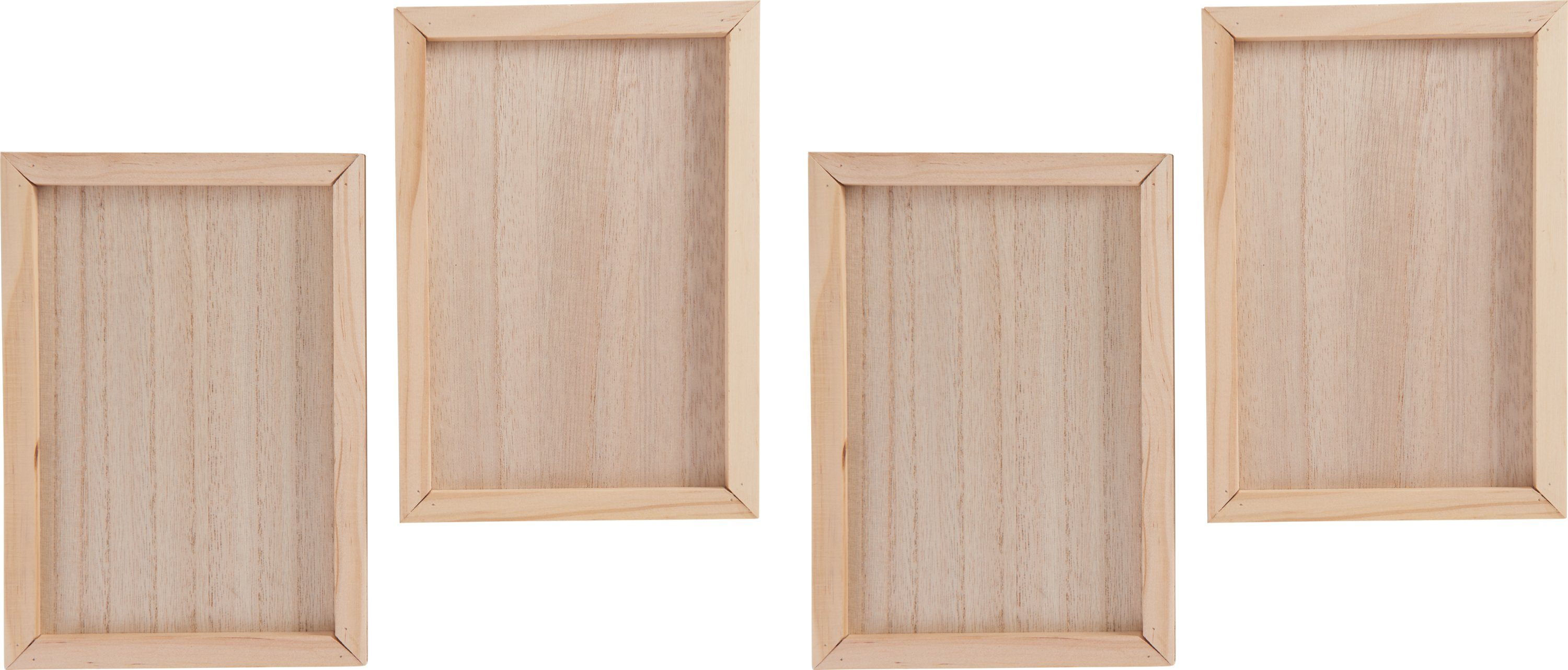 VBS Rahmen Holz-Rahmen, 4er-Set 20 cm x 14 cm | Einzelrahmen