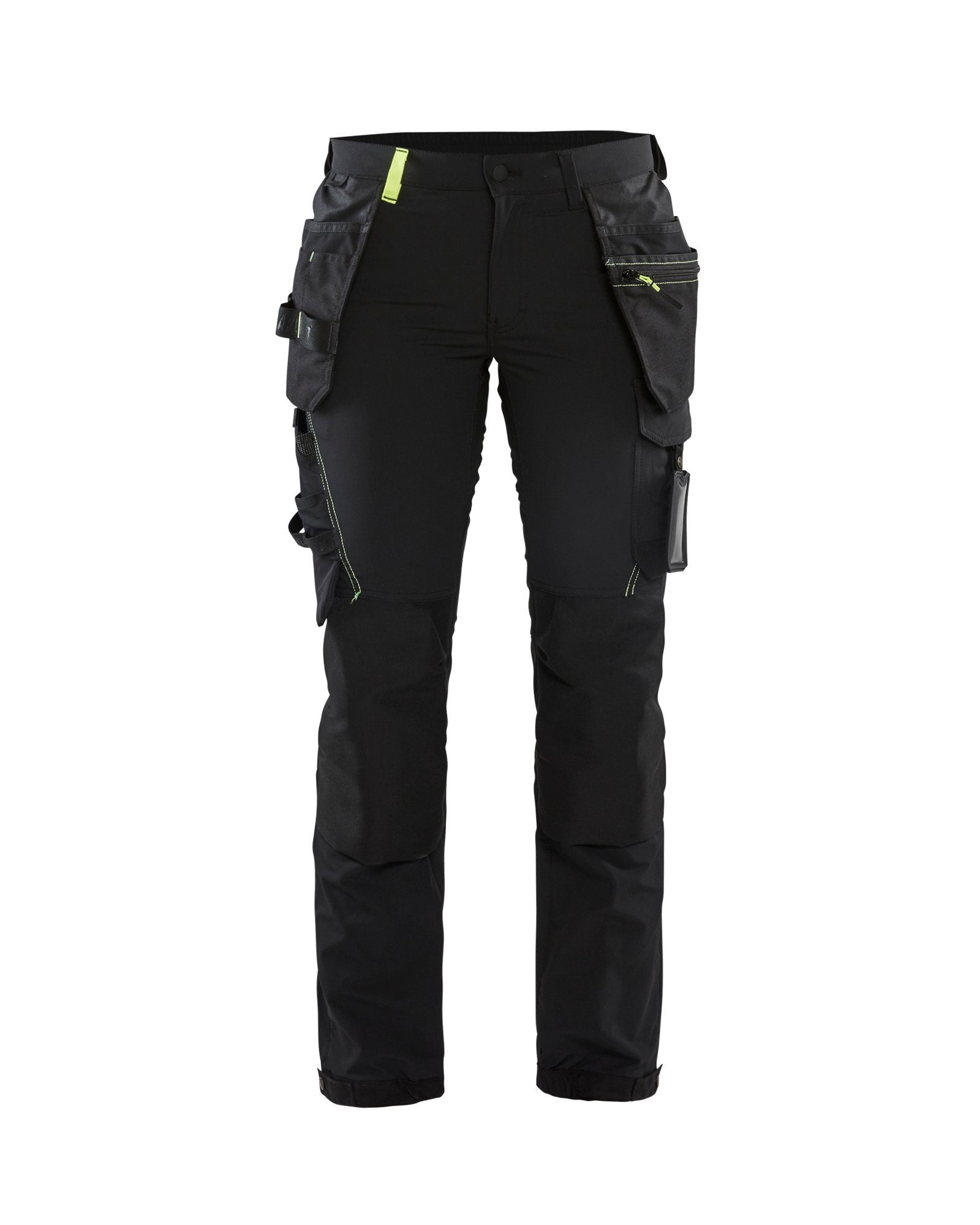 Arbeitshose Damen Arbeitsbundhose Handwerker BLÅKLADER 4-Wege-Stretch (1-tlg) schwarz/gelb