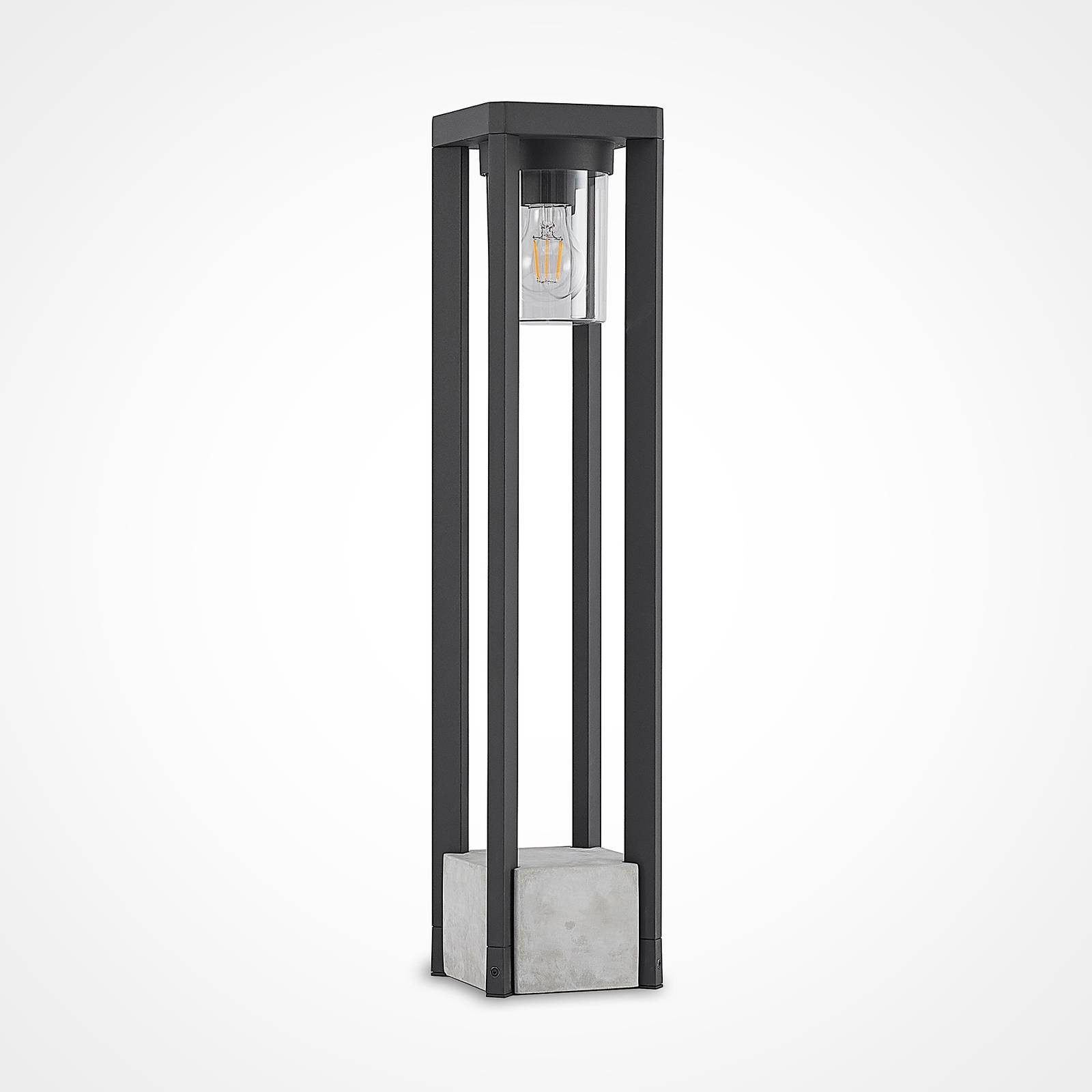 Lucande Außen-Stehlampe Kalisa, Metall, Alu IP44, 1 x 40 W