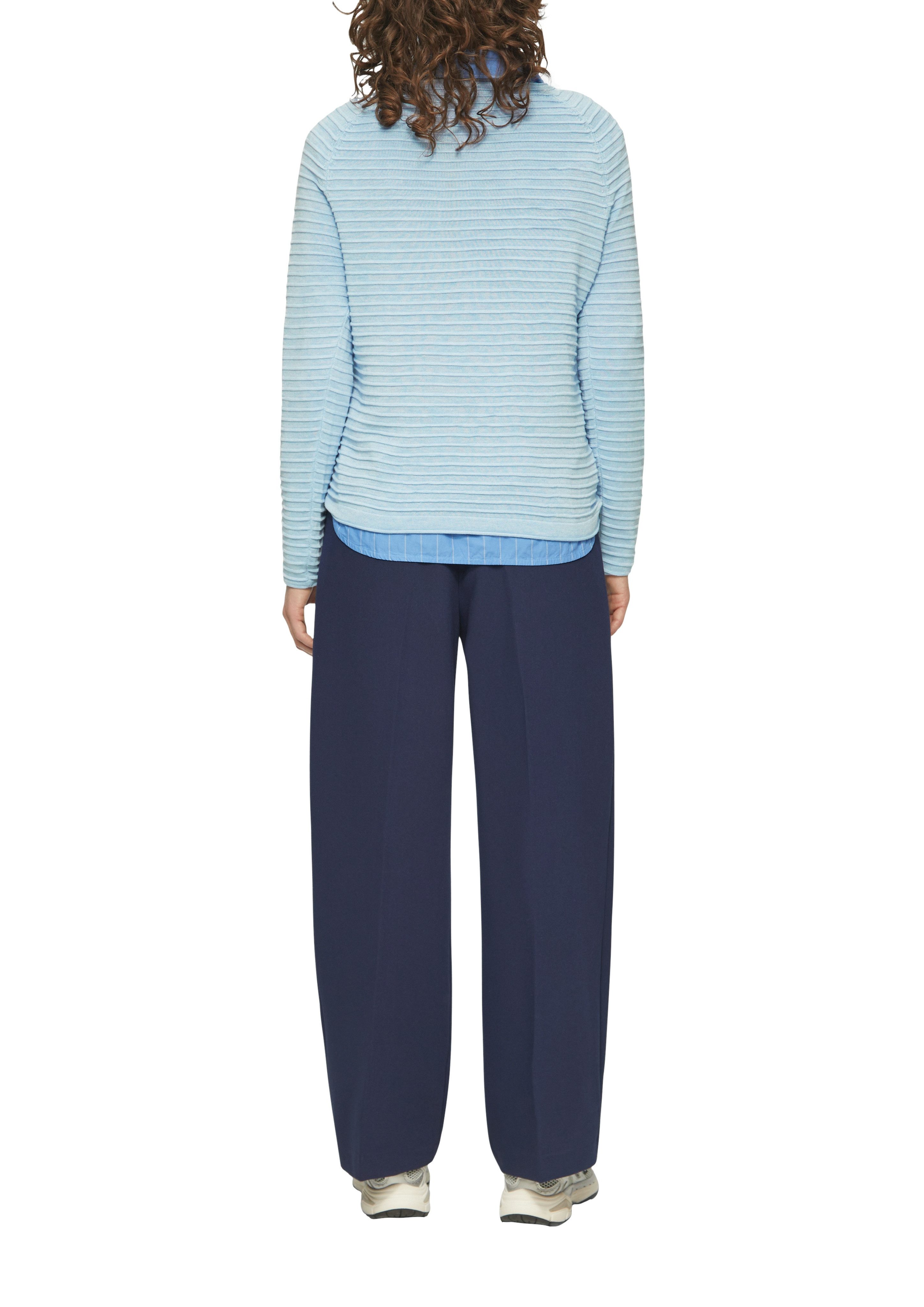 QS Strickpullover mit Strukturmuster