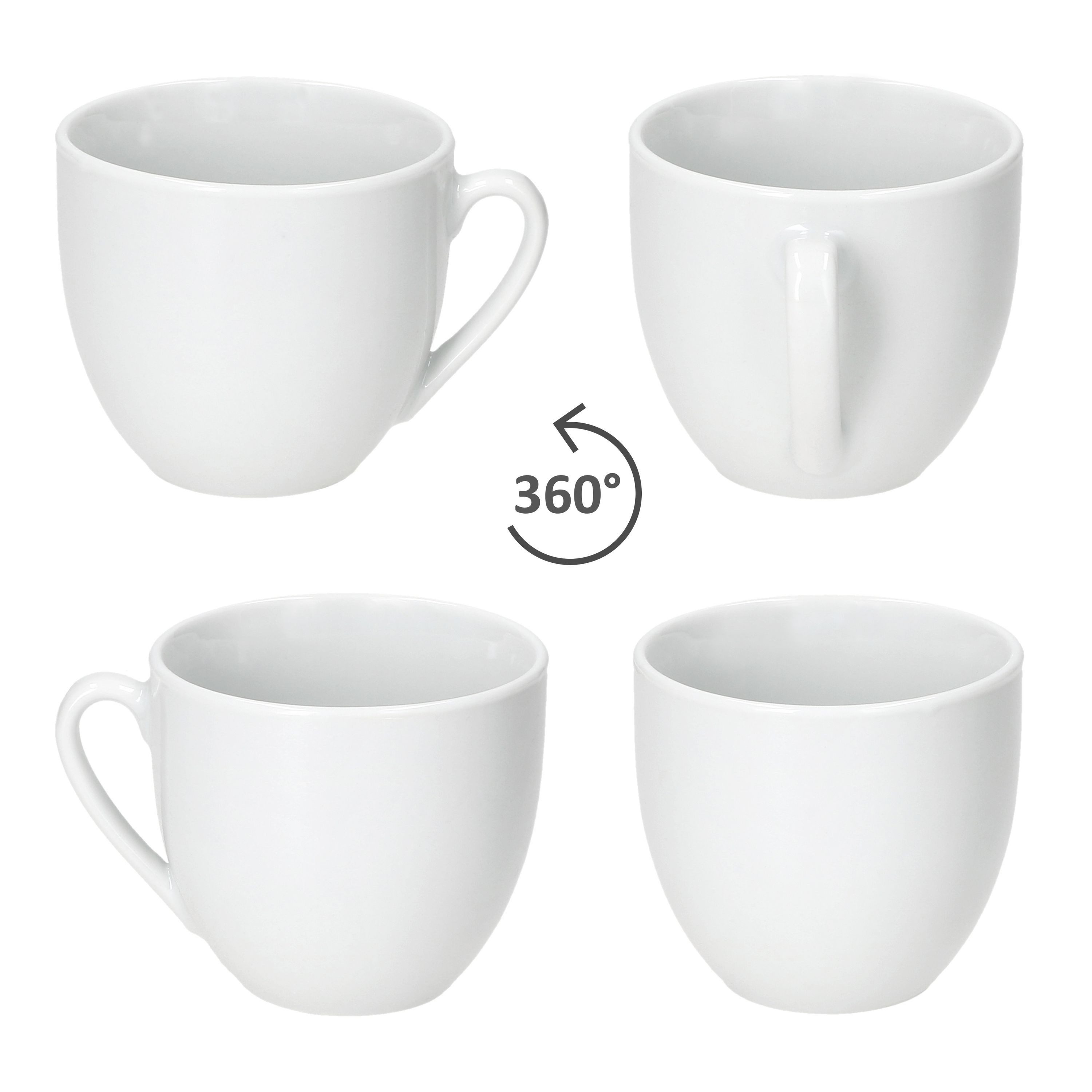 MamboCat Tasse 6er Set Tommy Kaffeetassen mit Untertassen für 6 Personen, Porzellan – Bild 4 von 5