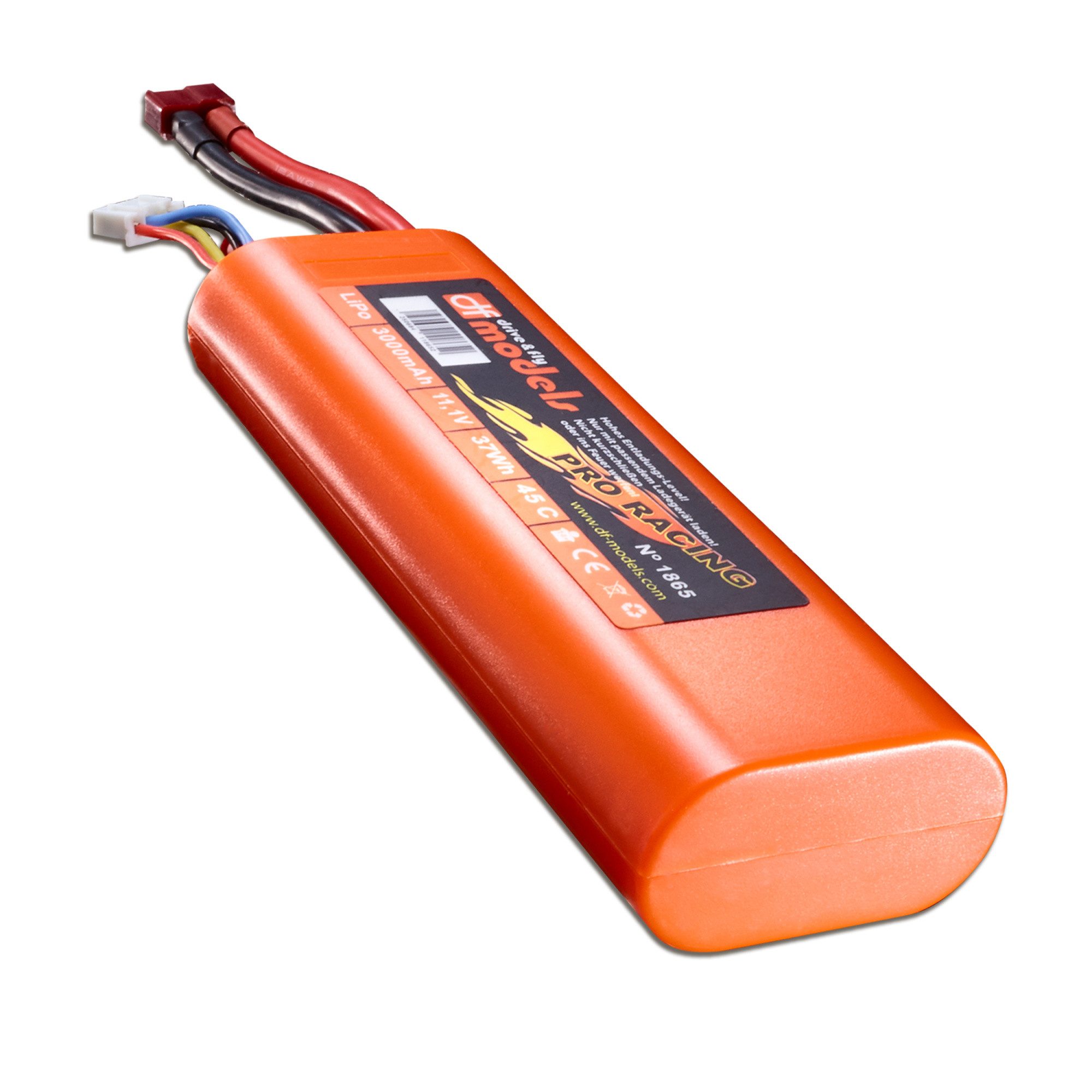 DF-Models RC-Quadrocopter Drive & Fly Models Lipo Akku 3S - 11,1 Volt - 3000mAh, 45C - rund