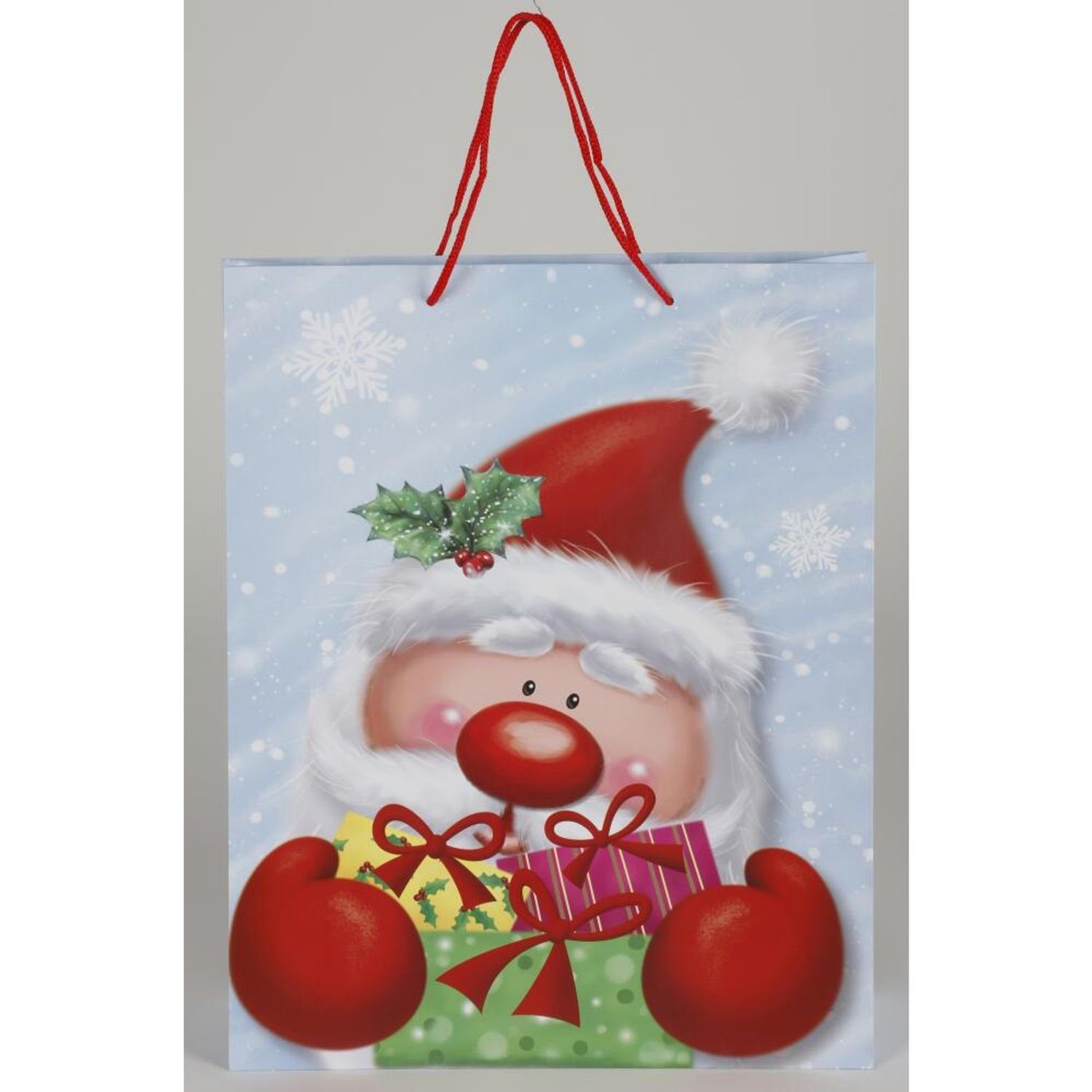 BURI Geschenkpapier 24 Stück große weihnachtliche Geschenktaschen Präsentbeutel 33x10x41cm
