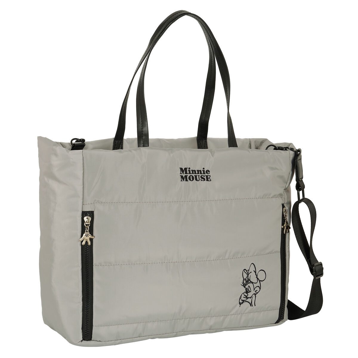 Disney Minnie Mouse Handtasche Minnie mouse Handtasche Minnie Mouse Teen Sand Polsterung Grau 40 x 31
