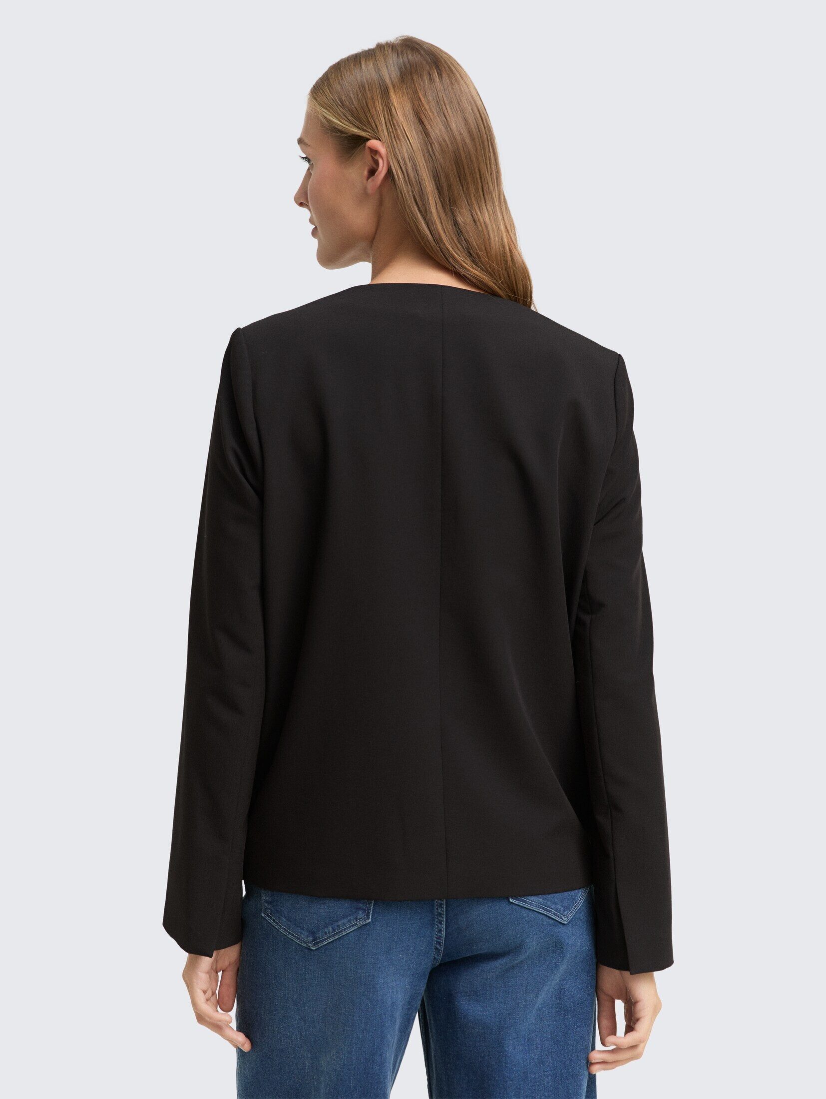 TOM TAILOR Denim Jackenblazer Blazer Regular Fit Jacke mit Schleifen-Detail