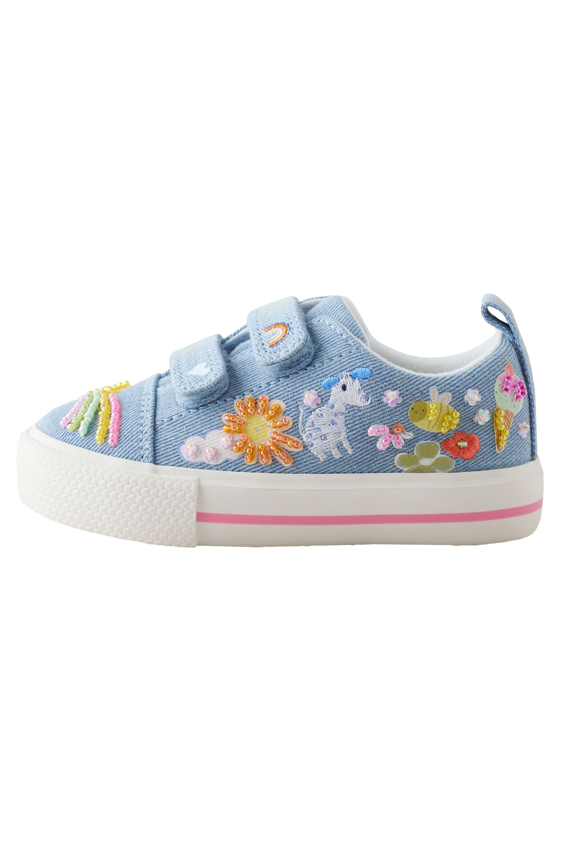 Derber Sportschuh mit Klettverschluss – Wide Fit Sneaker