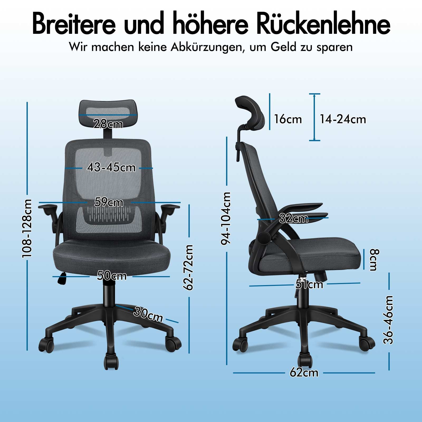 ALFORDSON Bürostuhl mit S-Kurven-Design und hochwertigen Materialien, 360° günstig online kaufen