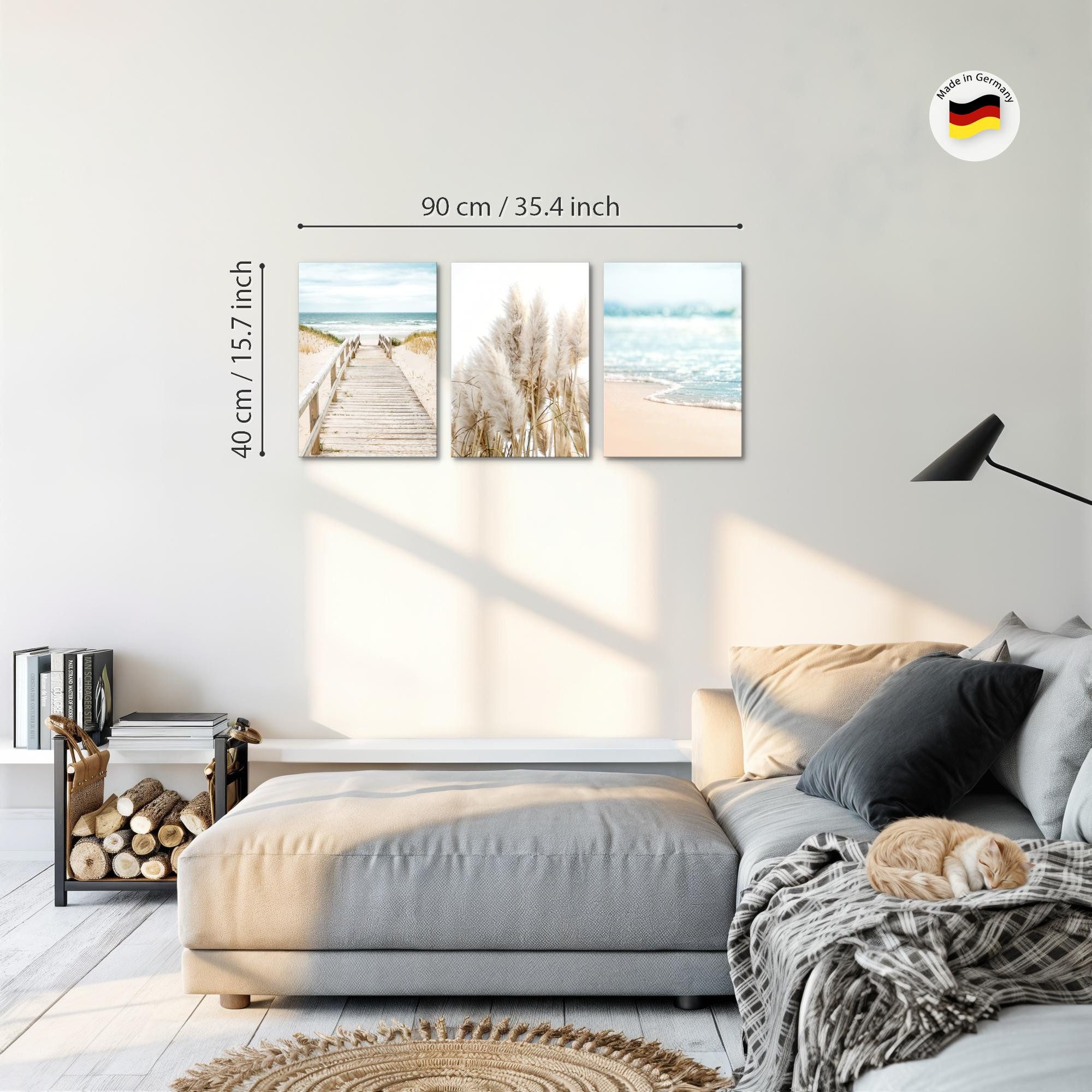 Novart Wandbild Boho Abstrakt Wohnzimmer Schlafzimmer Dekoration Kunstdruck, Ostsee