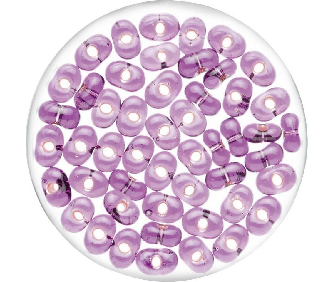 Thumbnail - Glorex Bastelperlen Glorex Farfalle Silbereinzug 6,5 mm 17 g, lila