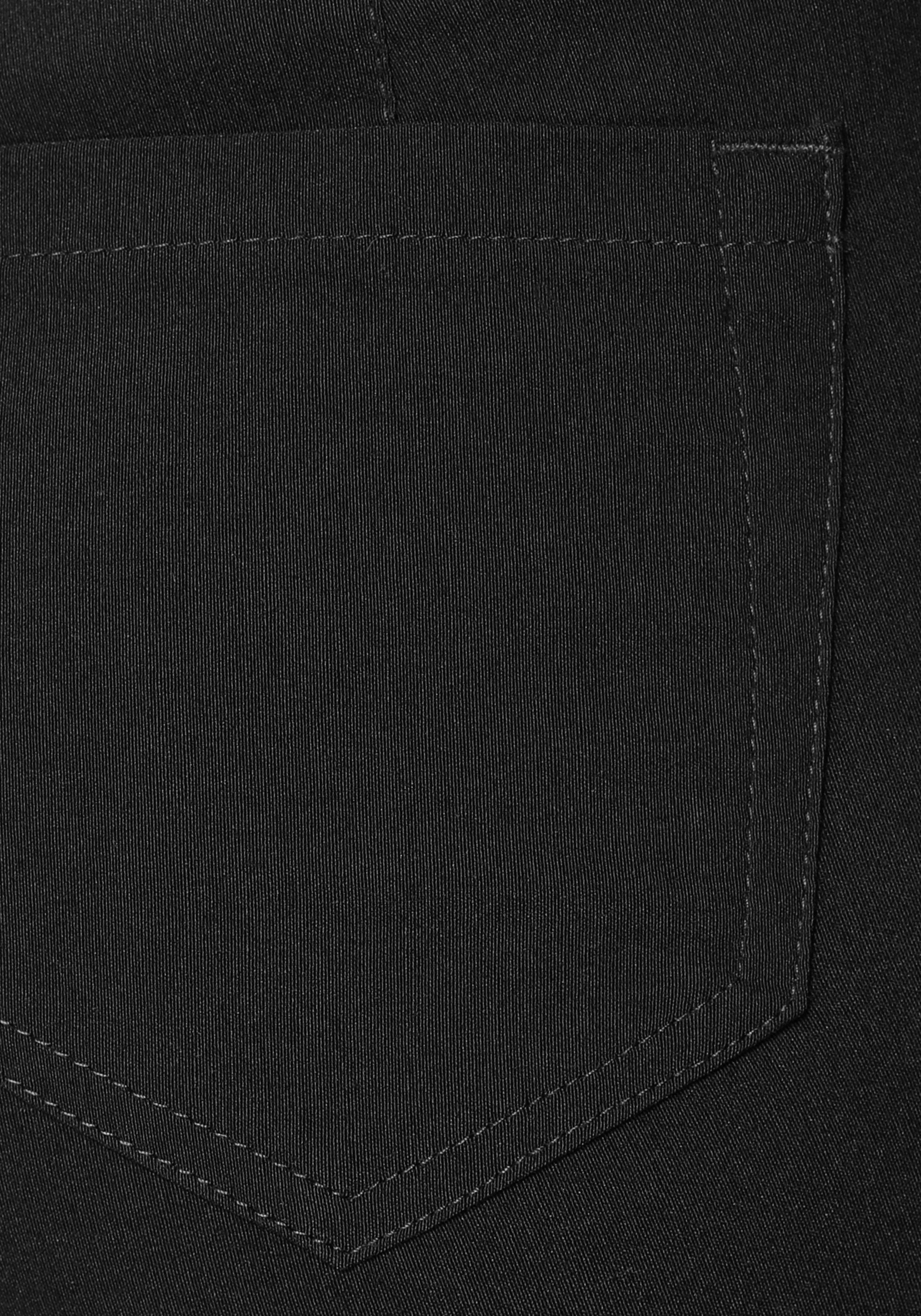 Stretch-Material Stretch-Hose KjBRAND Bequemer Babsie Bengaline: schwarz Oberschenkel aus