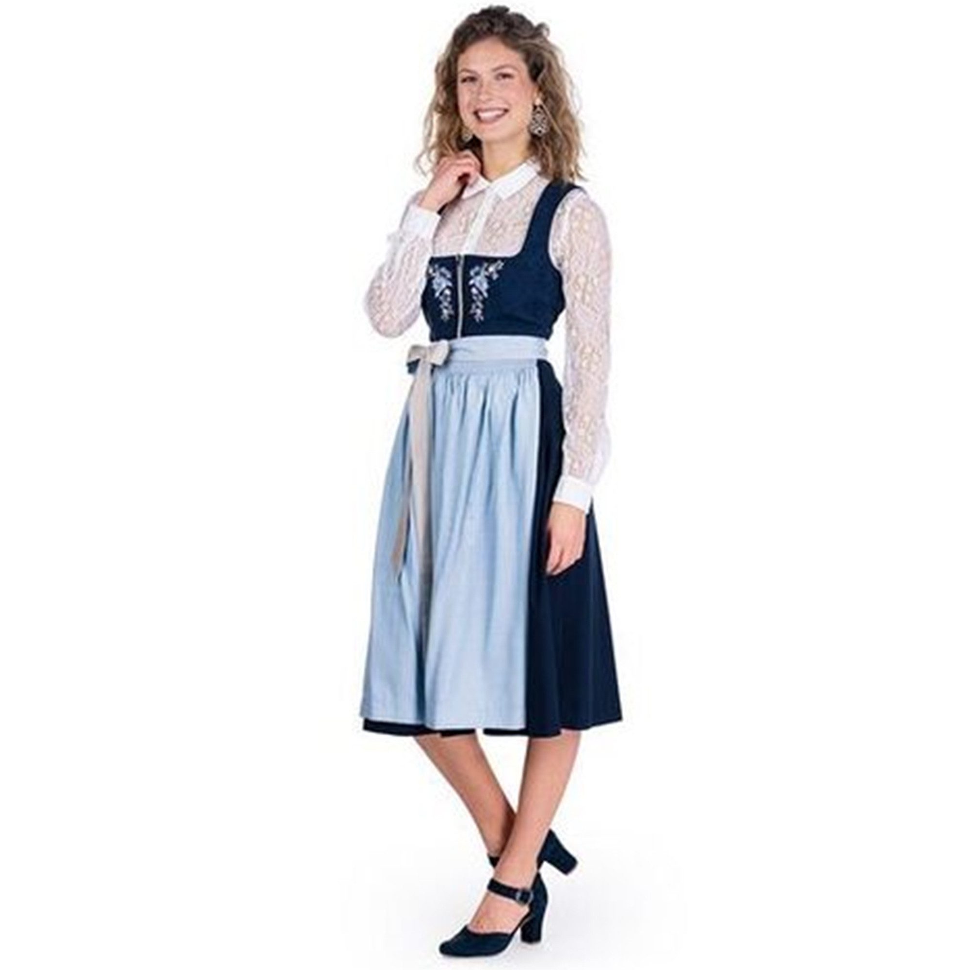 Spieth & Wensky Dirndl Dolly Dirndl Dirndl Dolly Lange-Dirndl Kleid 2-teiliges Trachtenkleid
