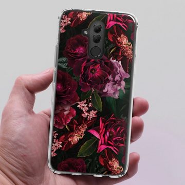 DeinDesign Handyhülle Rose Blumen Blume Dark Red and Pink Flowers, Huawei Mate 20 Lite Silikon Hülle Bumper Case Handy Schutzhülle