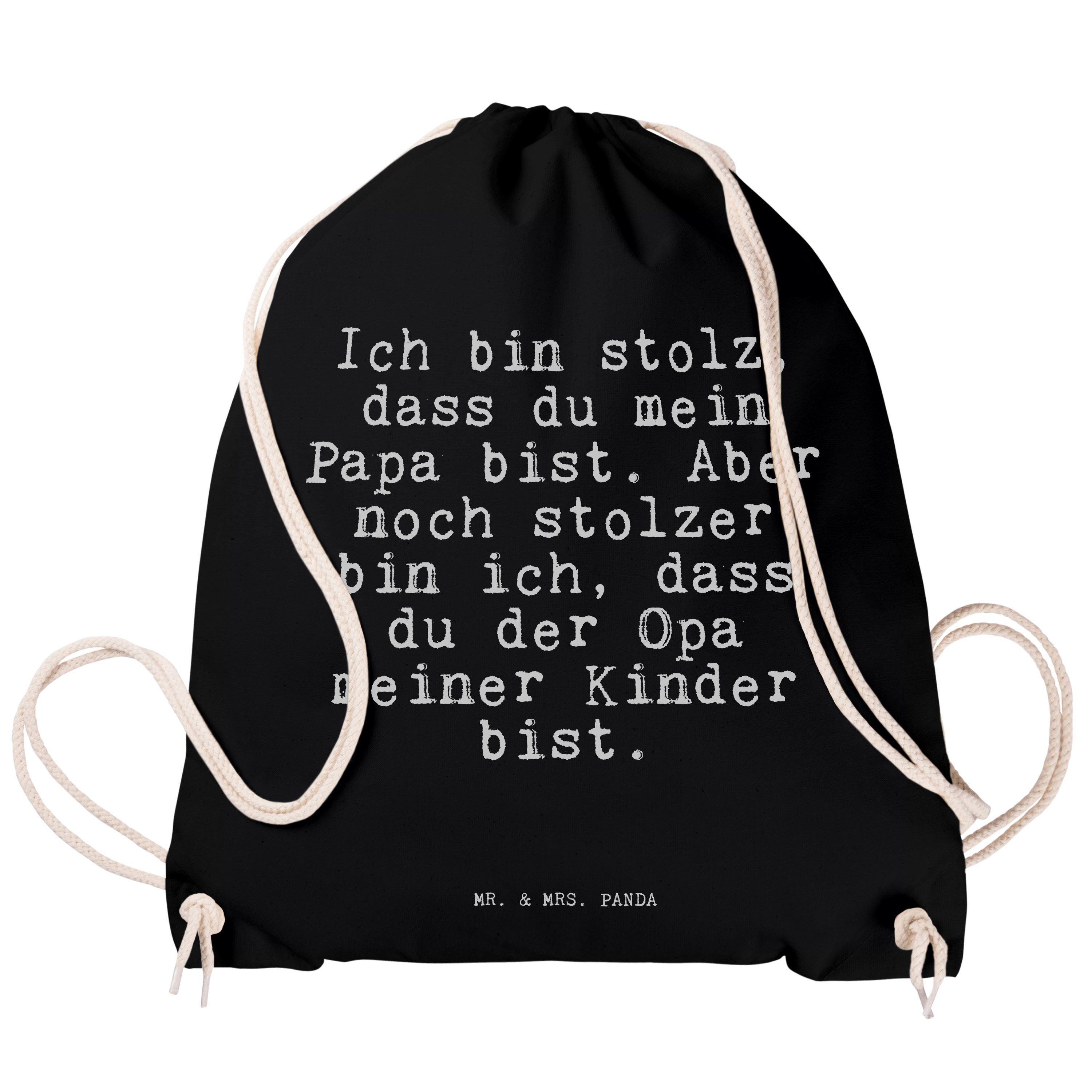 (1-tlg) Sporttasche, - Ich Panda Schwarz Opa Sporttasche dass... Geschenk, Mr. stolz, Mrs. bin - & Spruch,