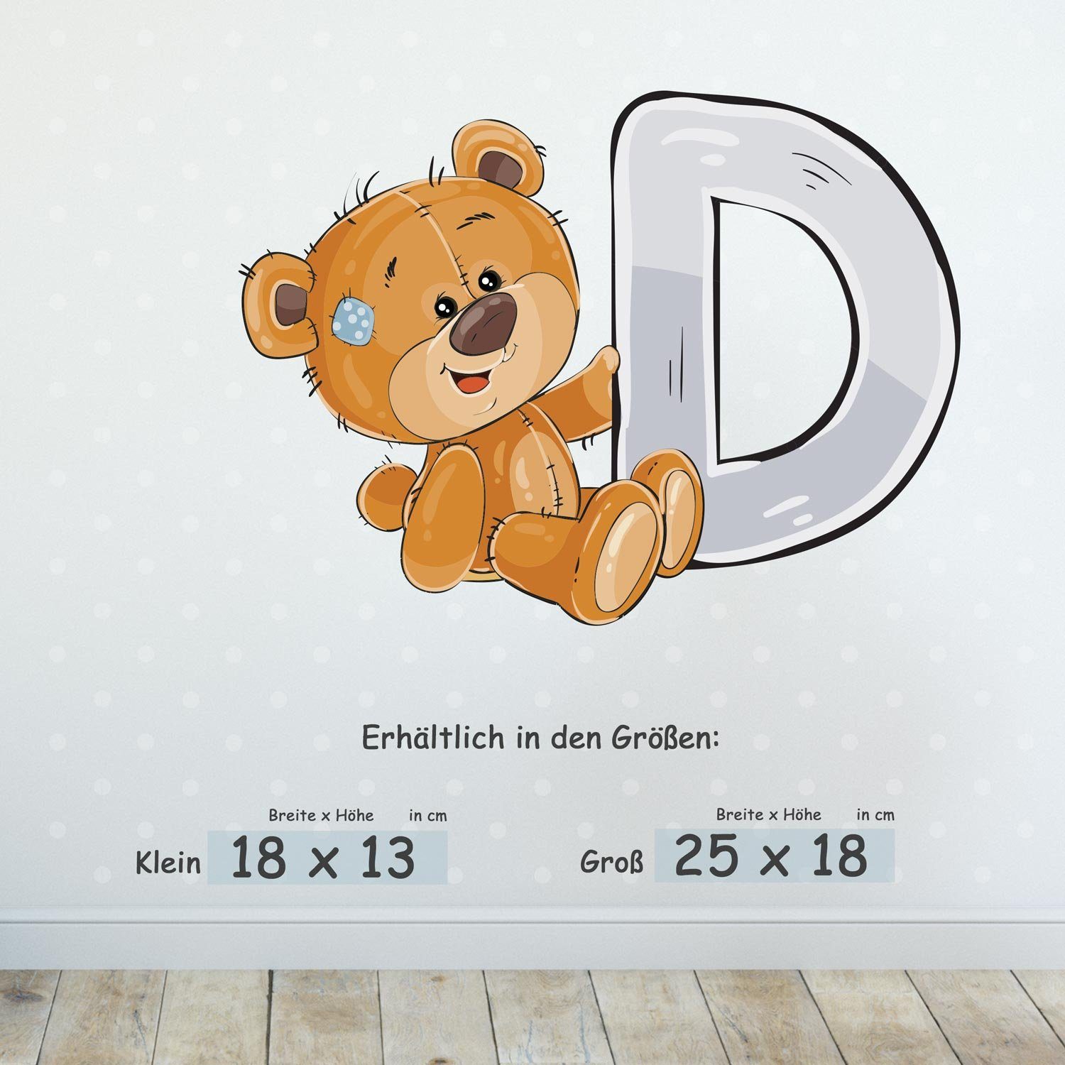 Sunnywall Wandtattoo Buchstaben ABC Bärchen Aufkleber günstig online kaufen