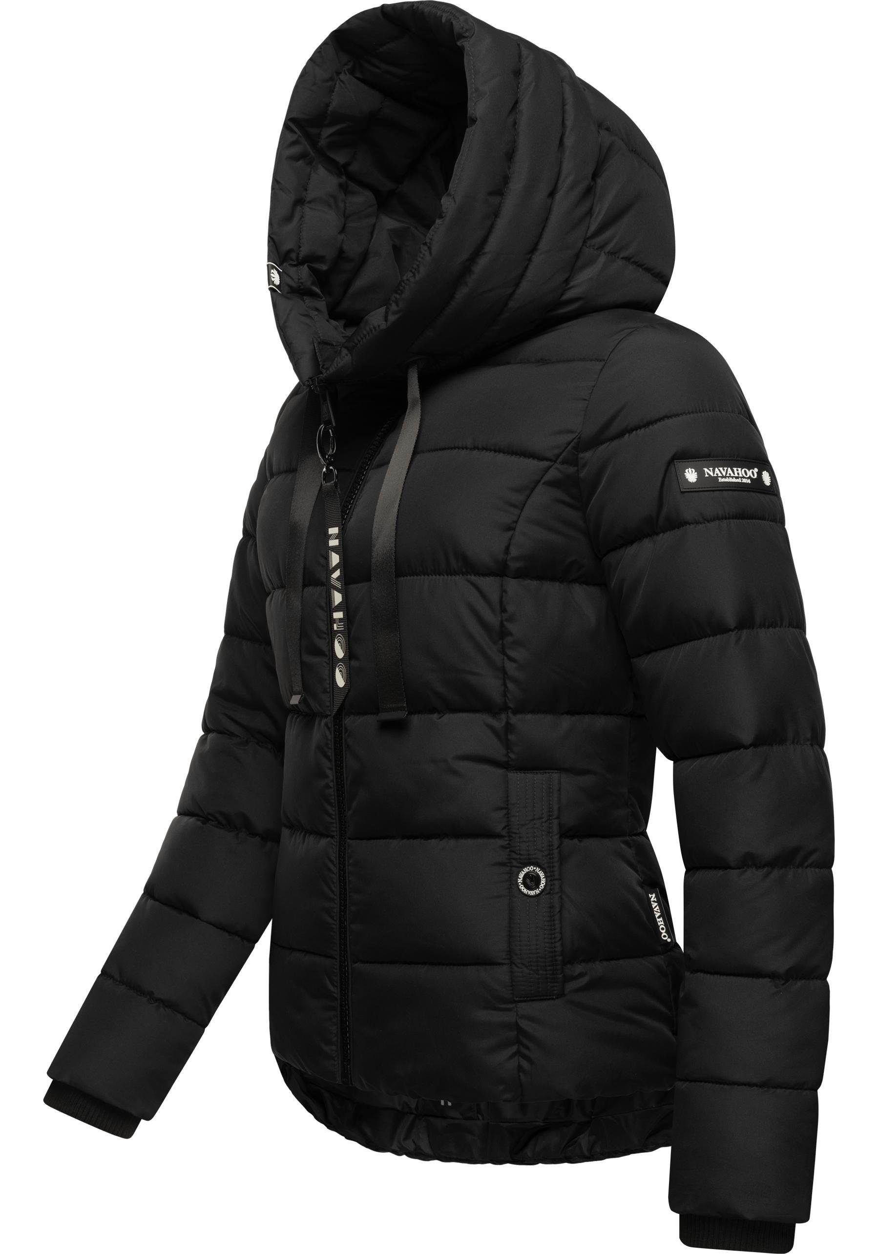 Navahoo Steppjacke Amayaa stylische Damen Winterjacke mit coolen Applikationen
