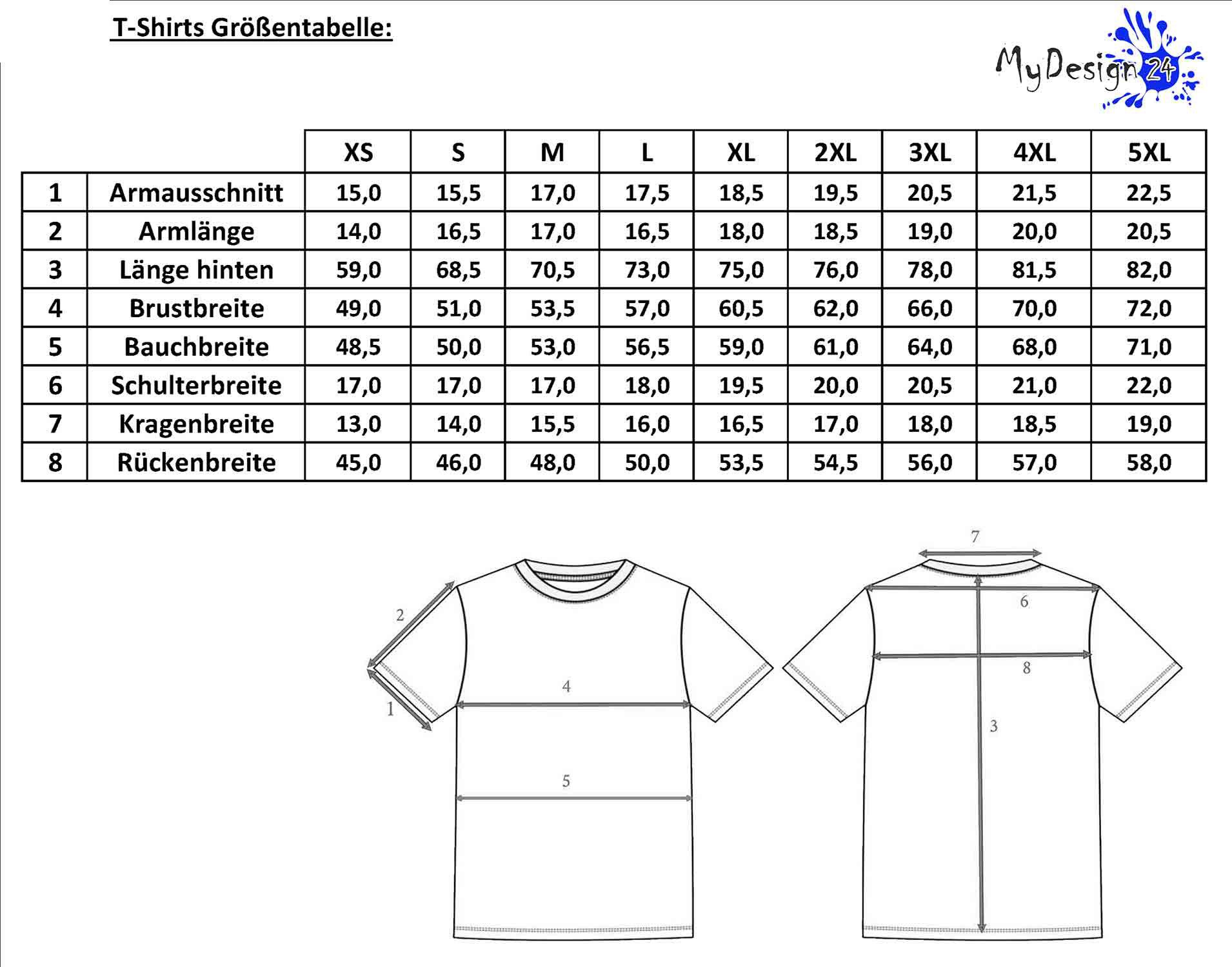 MyDesign24 T-Shirt mit coolem Streetstyle Hai Cooles Print Shirt Regular Fit i637