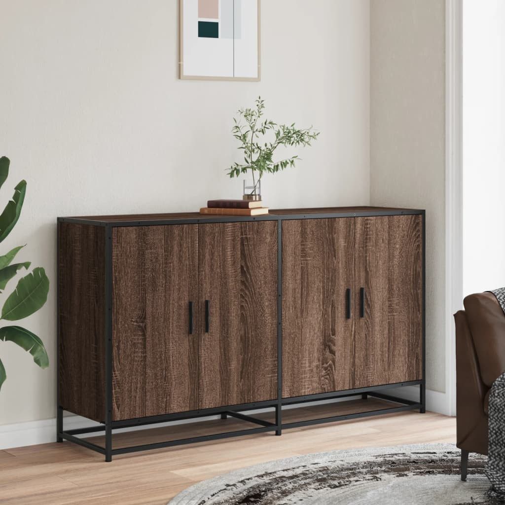 vidaXL Sideboard Sideboard Braun Eichen-Optik 134x35x76 günstig online kaufen