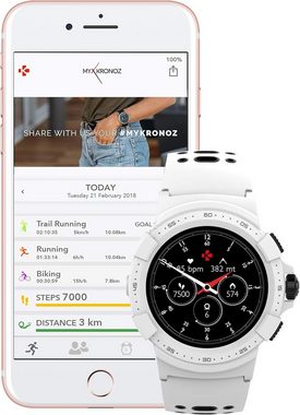 MYKRONOZ Smartwatch (1,3 Zoll, Android iOS), Eleganz, Präzision und vernetzten Funktionen für ein und intelligentes