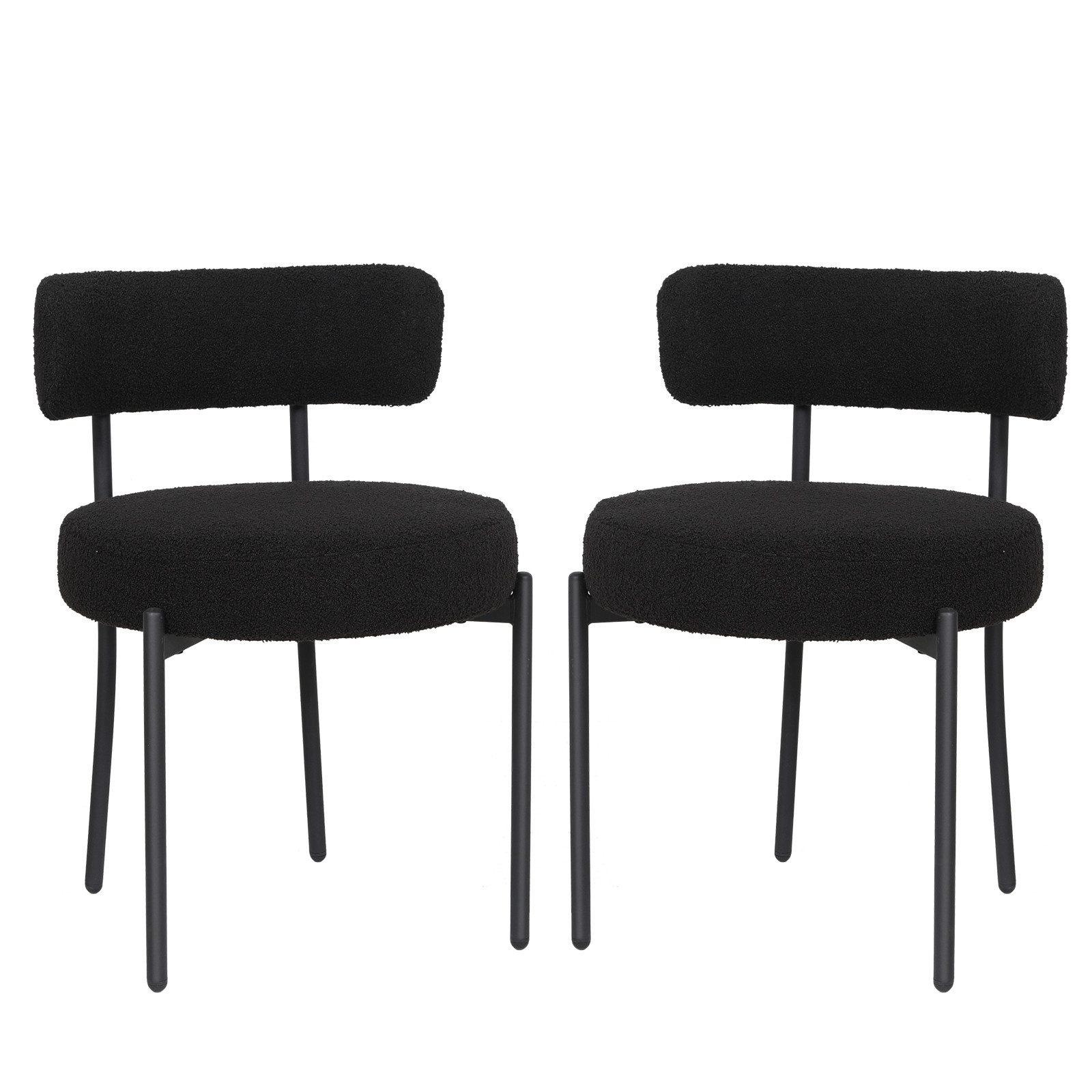 Puluomis Esszimmerstuhl (2/ 4/6er Set Bouclé mit Rückenlehnen, Polsterstühl günstig online kaufen