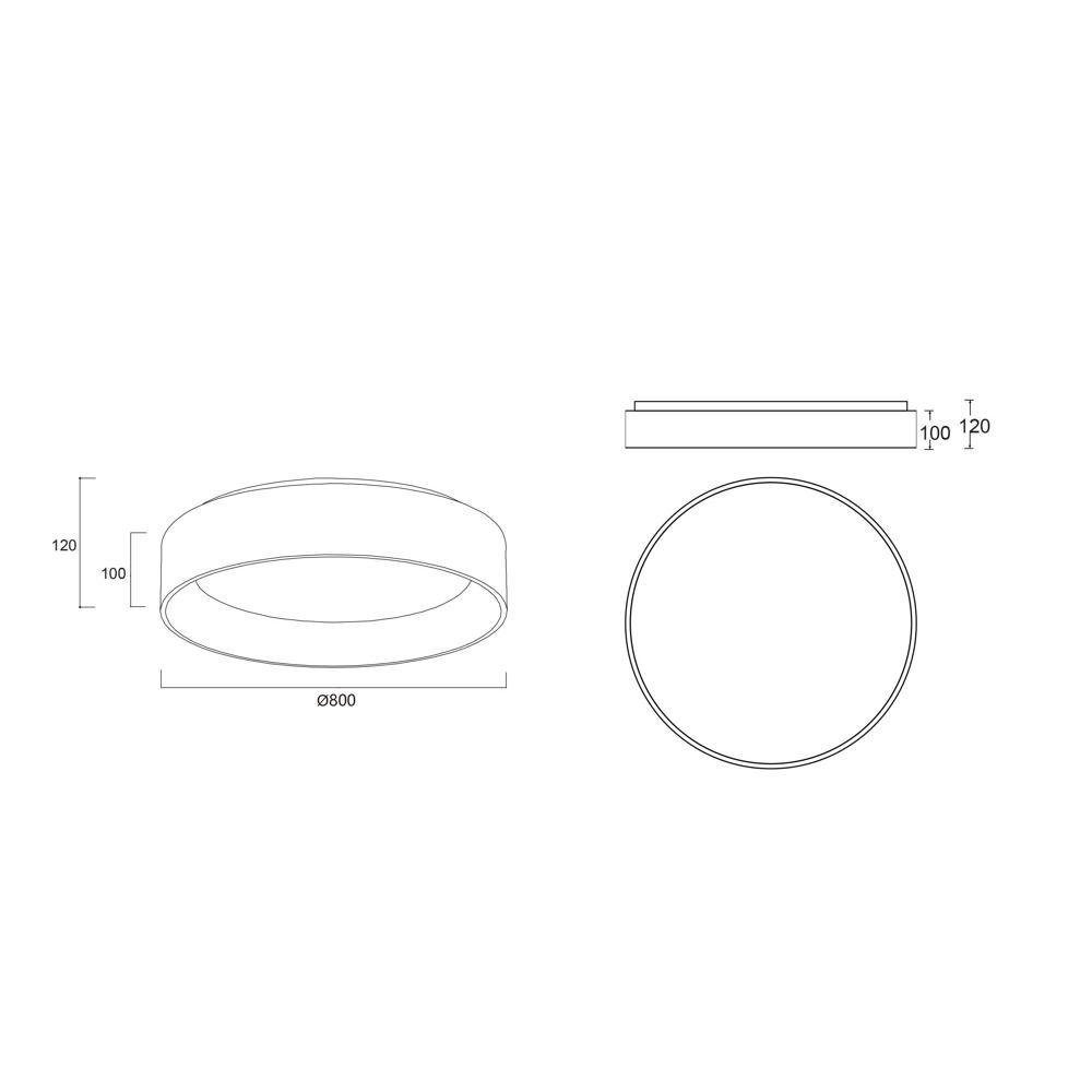 Sculptoris Ja, fest Leuchtmittel 800 Deckenbeleuchtung, verbaut, LED keine Deckenleuchte Deckenlicht 60W enthalten: Deko-Light Angabe, Deckenleuchte Schwarz 4200lm, Deckenlampe, LED LED, warmweiss, in