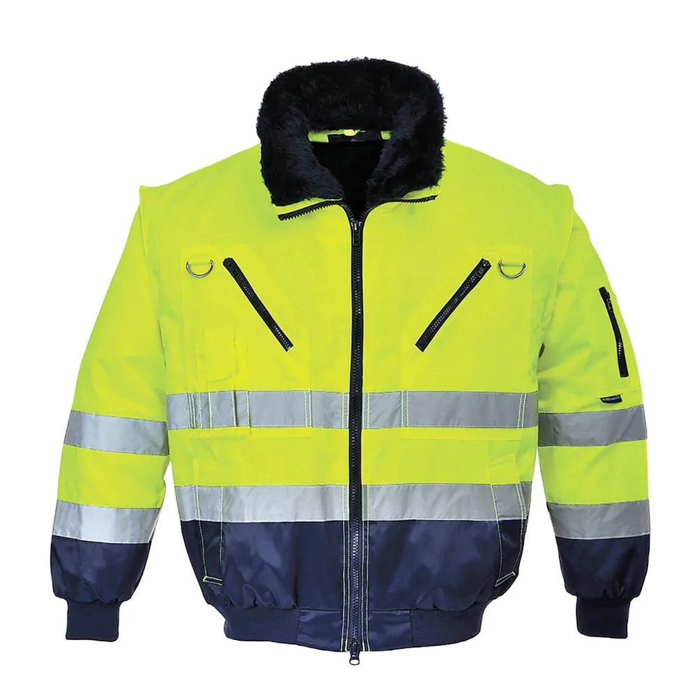 Portwest 3-in-1-Funktionsjacke Portwest Hi-Vis Warnschutz 3-in-1 Pilotjacke PJ50