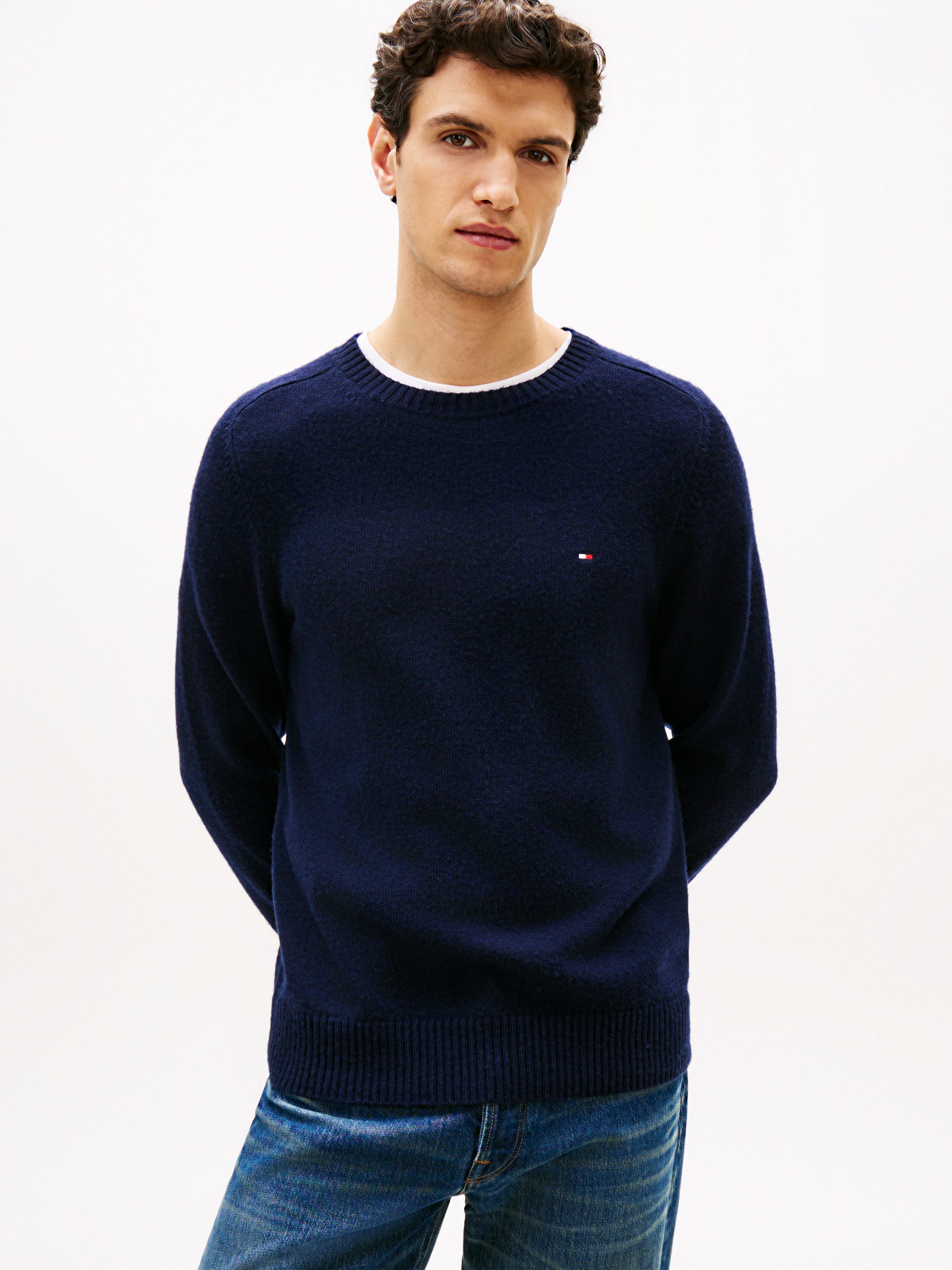 Tommy Hilfiger Rundhalspullover LAMBSWOOL CREW NECK