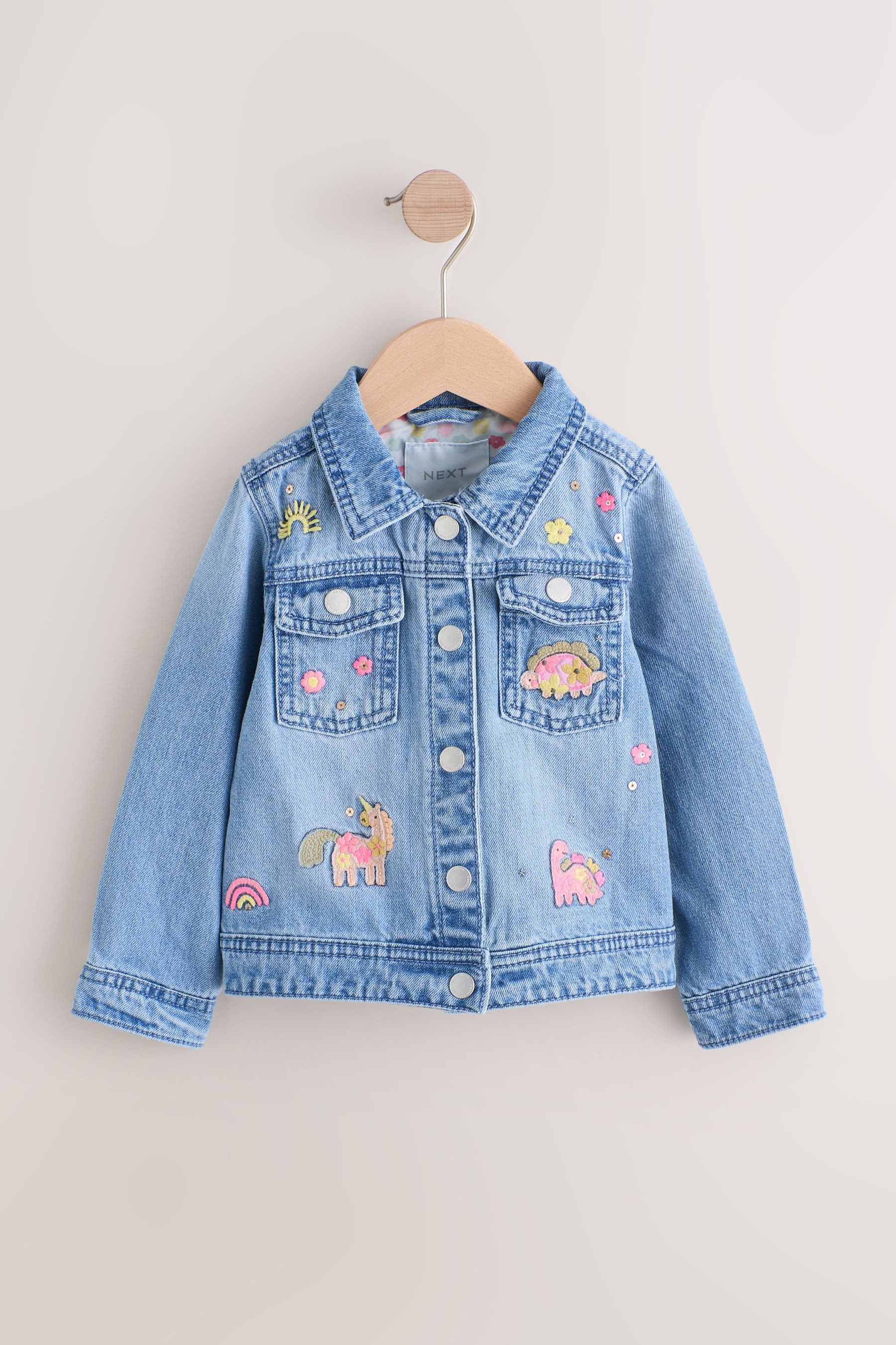 Next Jeansjacke Cowboyjacke mit Einhorn-Print (1-St)