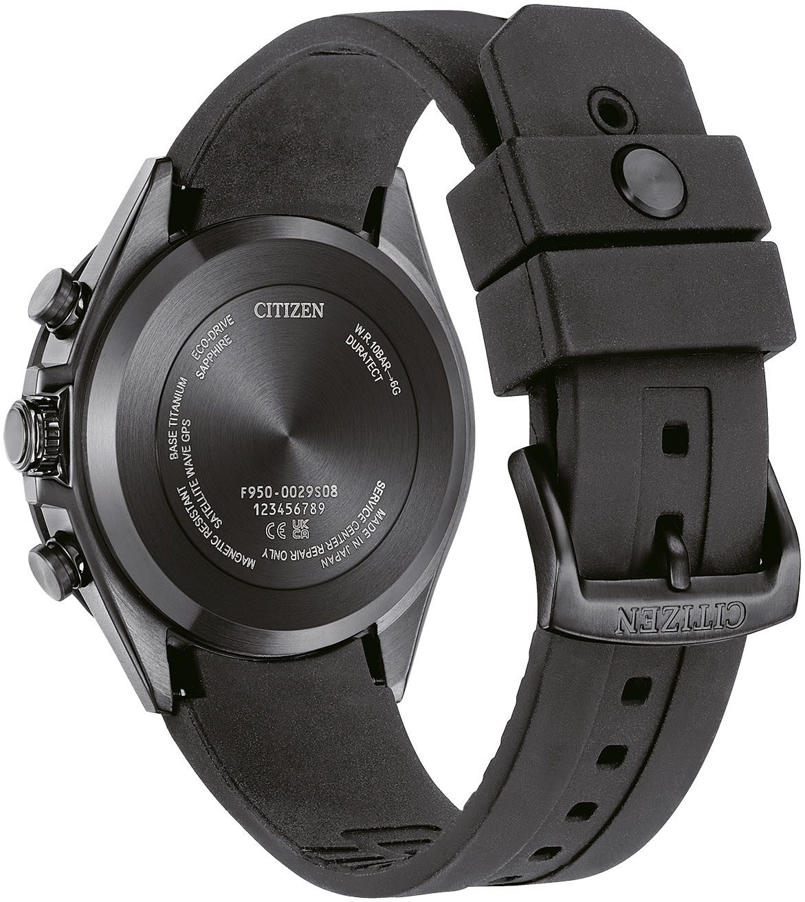 Citizen Funk-Multifunktionsuhr Attesa Satellite Wave GPS CC4055-14H, Armbanduhr, Herren, Polyurethanband, Datum, Solaruhr, Weltzeit, GPS