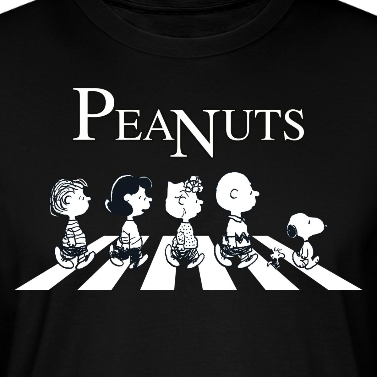 Spreadshirt T-Shirt Peanuts and Friends Abbey Road Unisex Bio T-Shirt (1-tlg)
