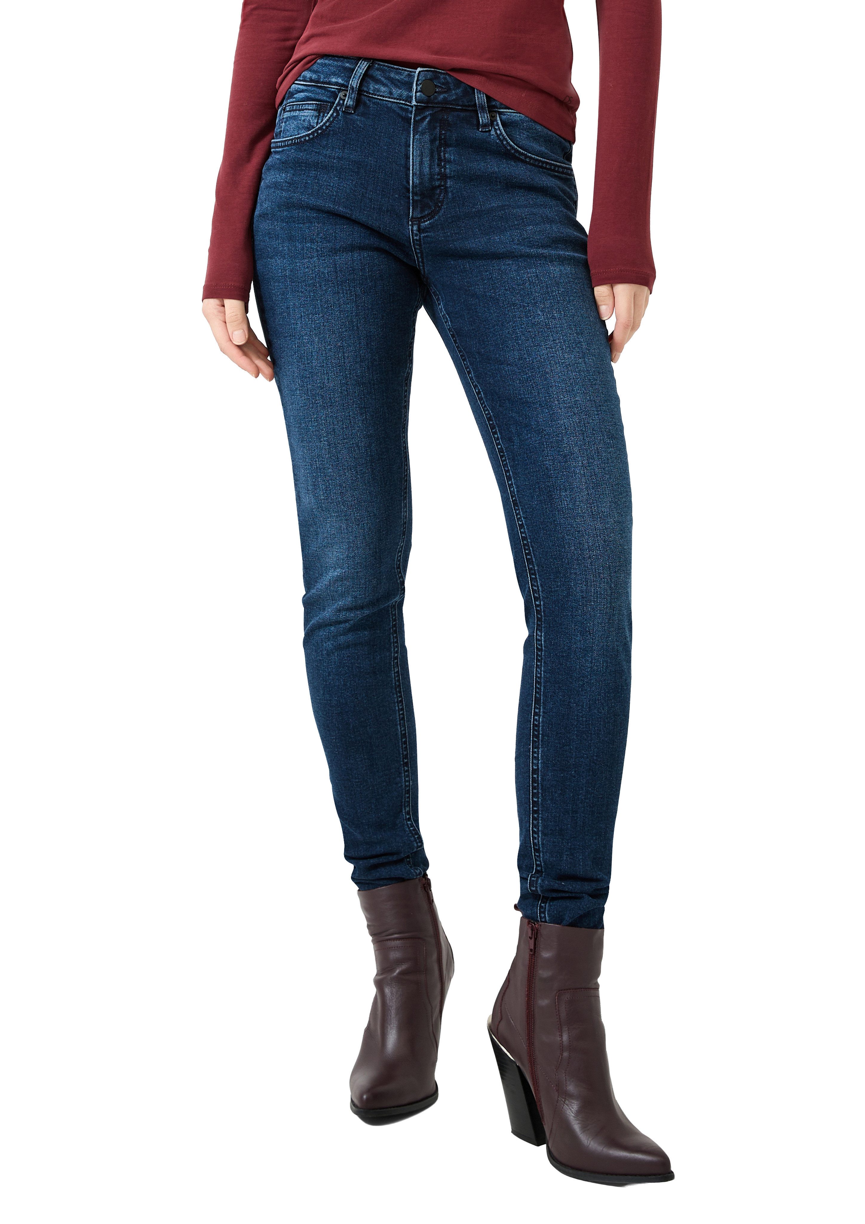 QS Stretch-Hose Slim Fit Jeans mit Stretch