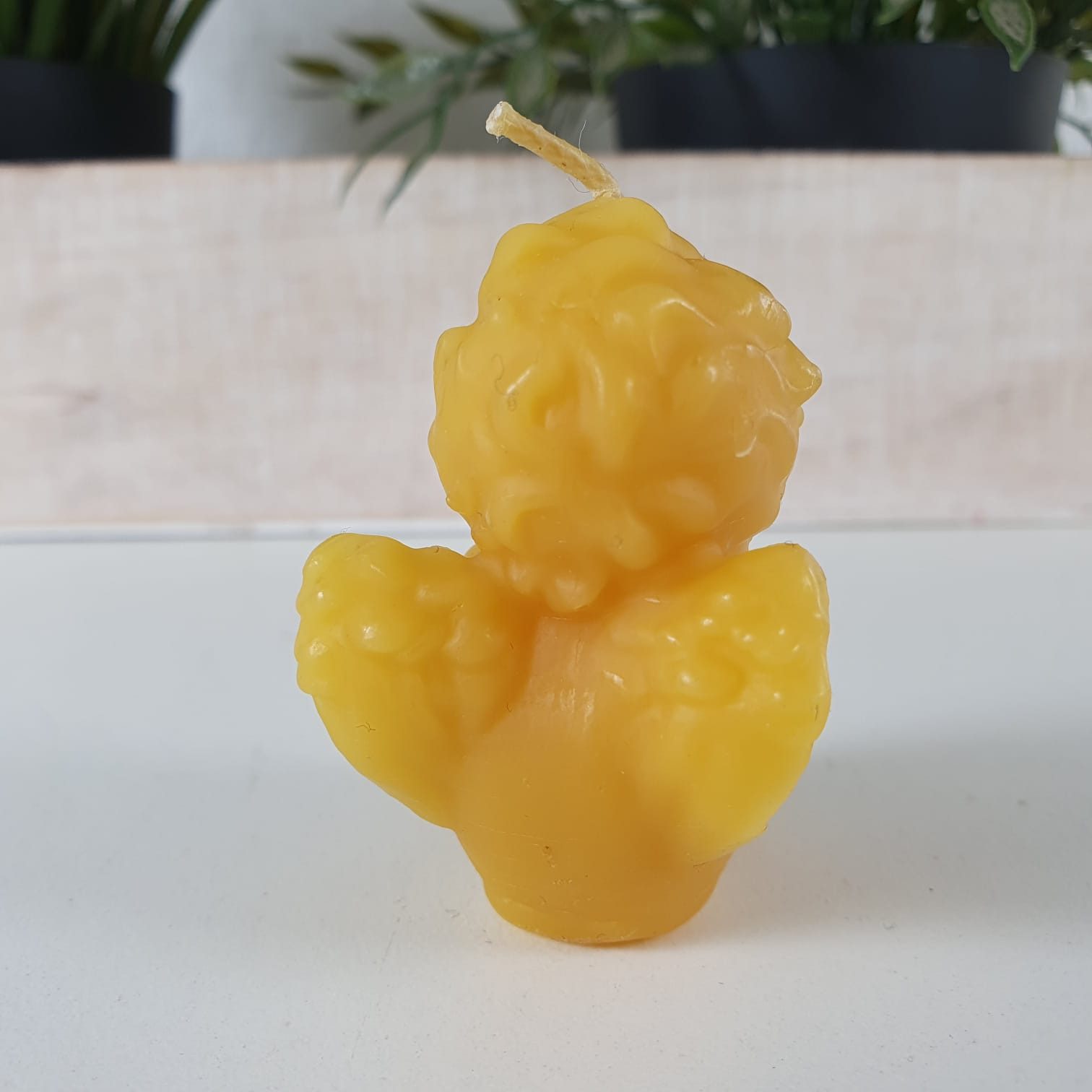 Aspinaworld Bienenwachskerze Engel Kerze 6 cm – Kerze aus Bienenwachs