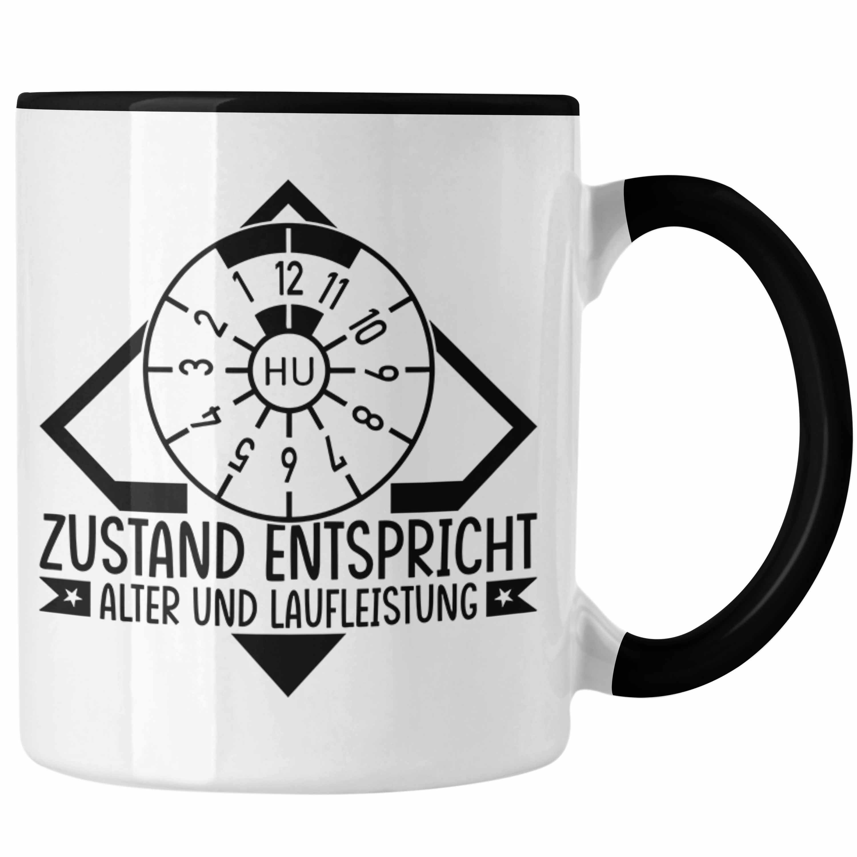 Trendation Tasse KFZ Mechaniker Tasse Geschenk Spruch Männer KFZ Mechatroniker Geschenk Schwarz