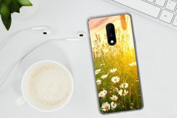 MuchoWow Handyhülle Blumen - Gänseblümchen - Natur - Sonne - Horizont, Phone Case, Handyhülle OnePlus 7, Silikon, Schutzhülle