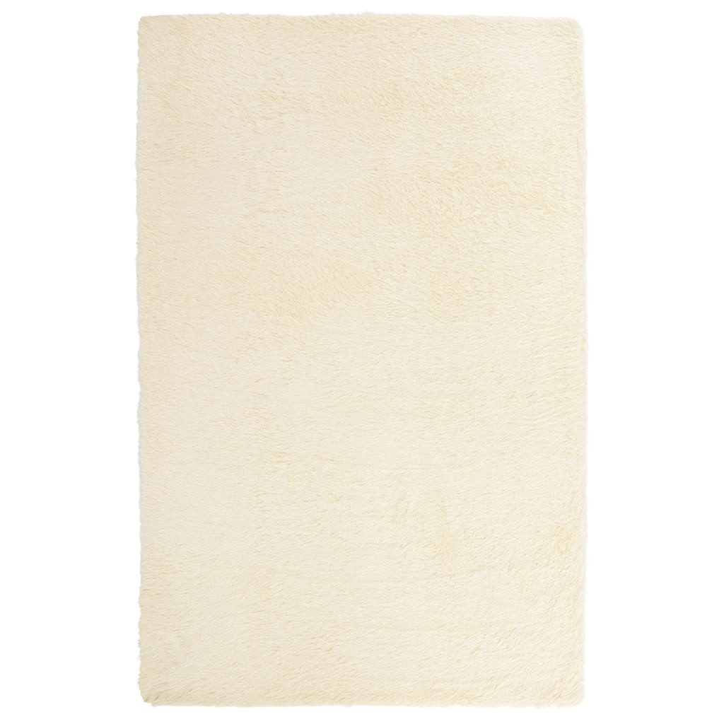 vidaXL Teppich Teppich Shaggy Hochflor NAVARRA Creme 130x200 cm Polyester, Rechteckig