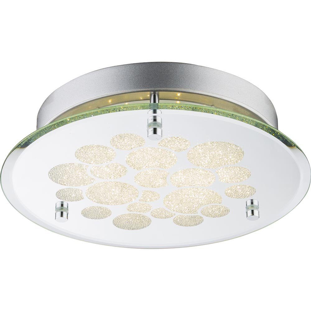 etc-shop LED Deckenleuchte, Leuchtmittel Spiegel Kristalle Kristallleuchte Neutralweiß, inklusive, Glas LED Deckenleuchte