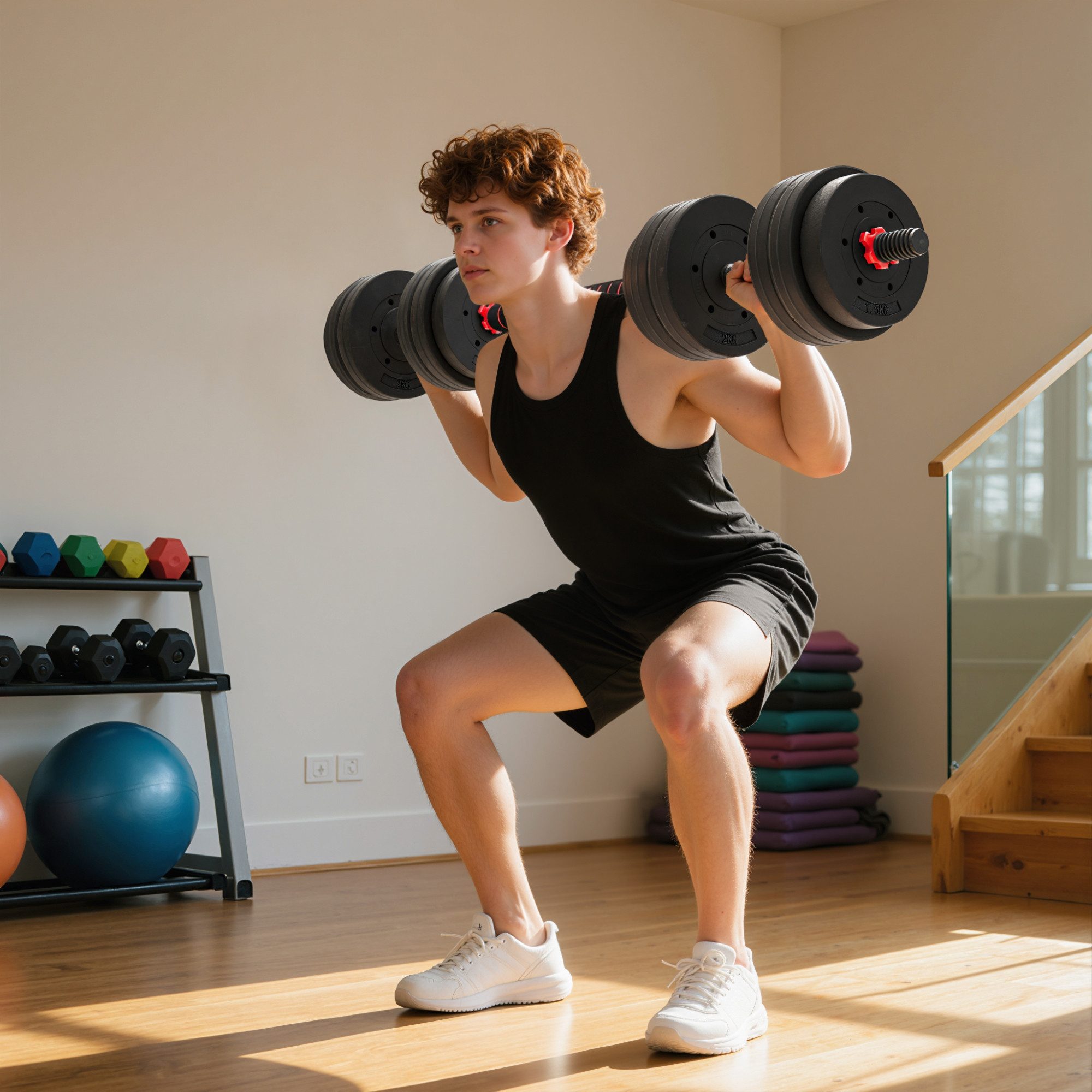 HOMCOM Hantel-Set 25 kg verstellbare Kurzhantel & Langhantel, (Gewichthebensset, Krafttrainingsset), Schwarz Metall, HDPE, Sand