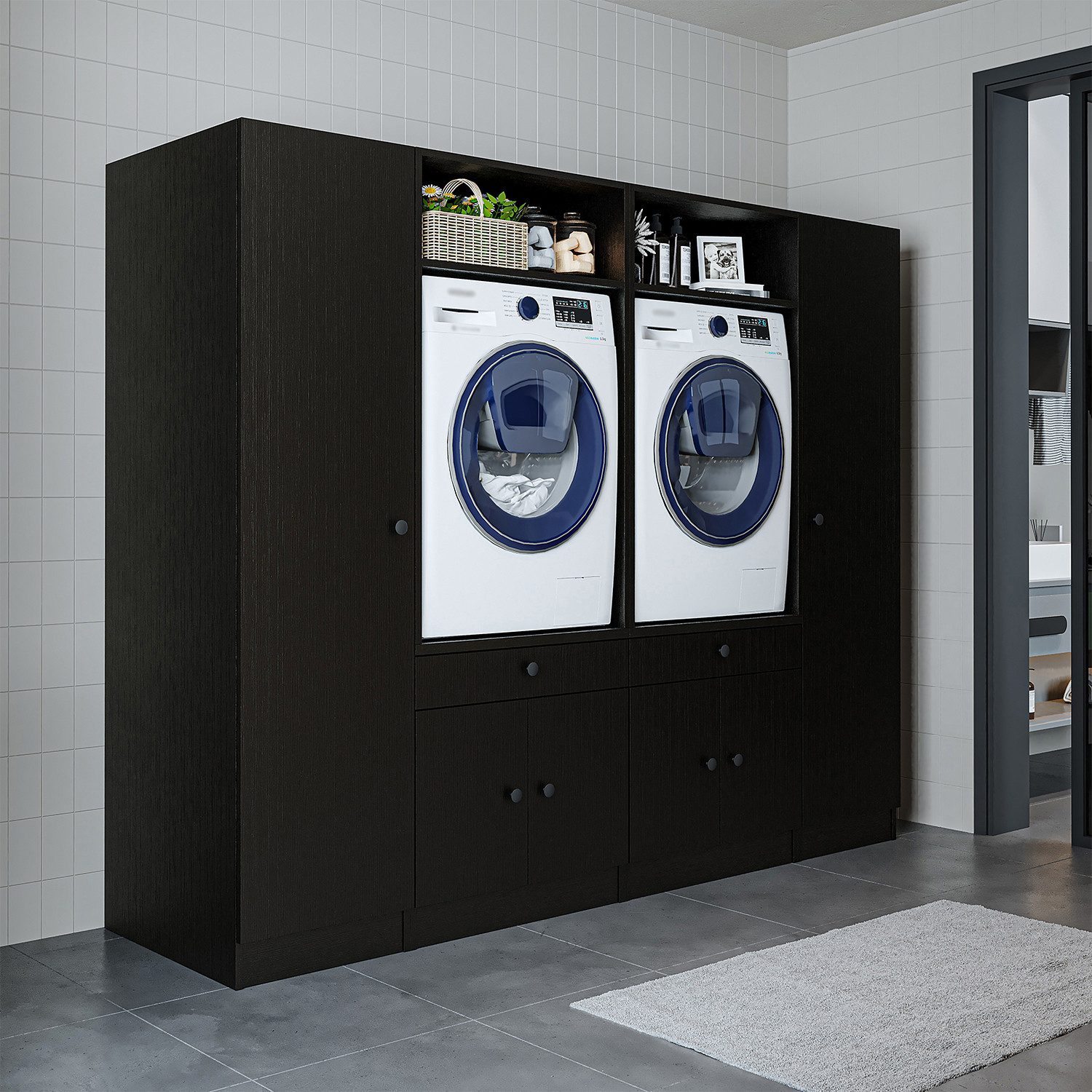 Roomart Waschmaschinenumbauschrank 224 cm (Schrankwand für günstig online kaufen