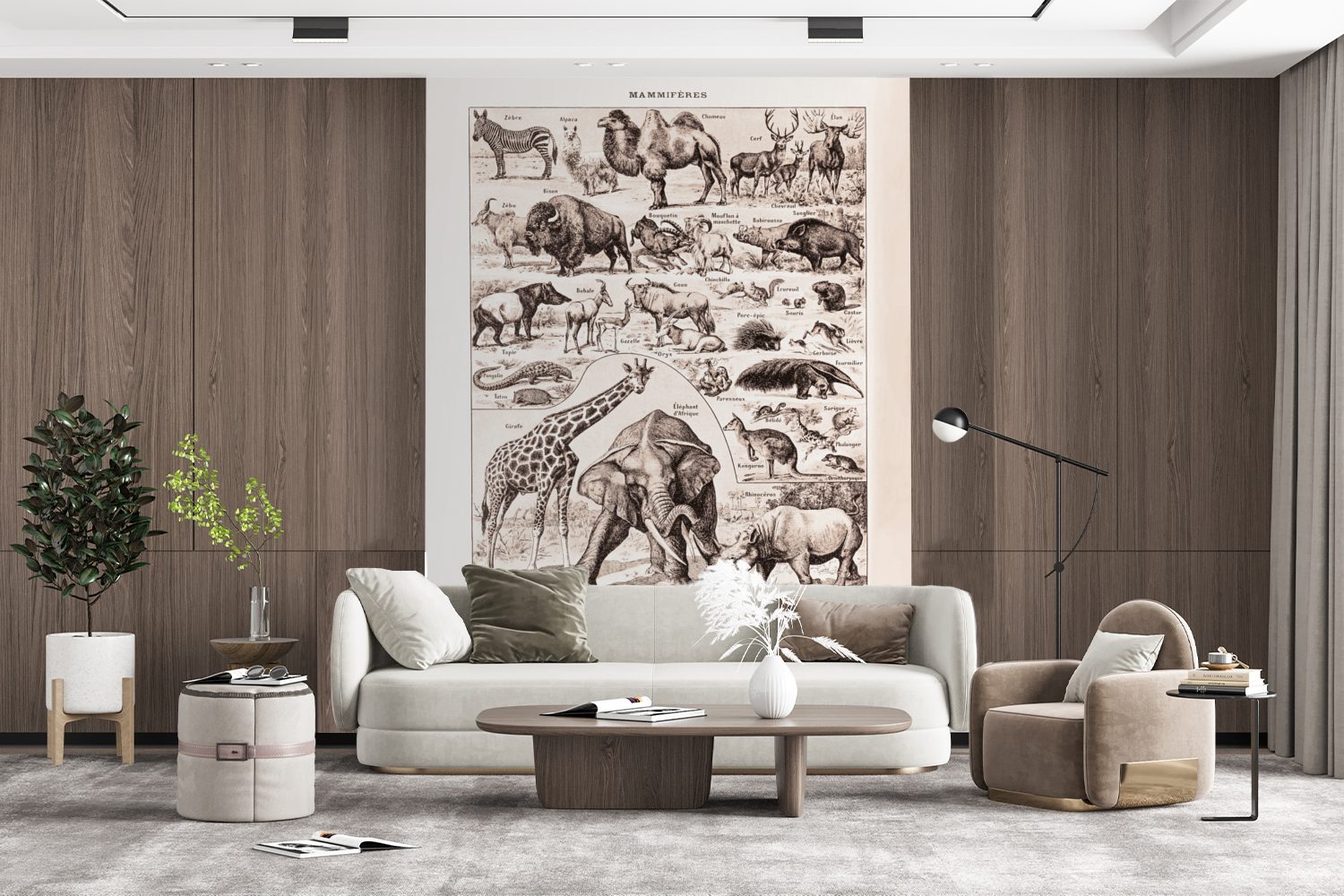 Matt, für Weiß, Wohnzimmer, Tapete Montagefertig Fototapete Elefant Wandtapete Vinyl Tiere MuchoWow St), Schwarz - (4 - - bedruckt,