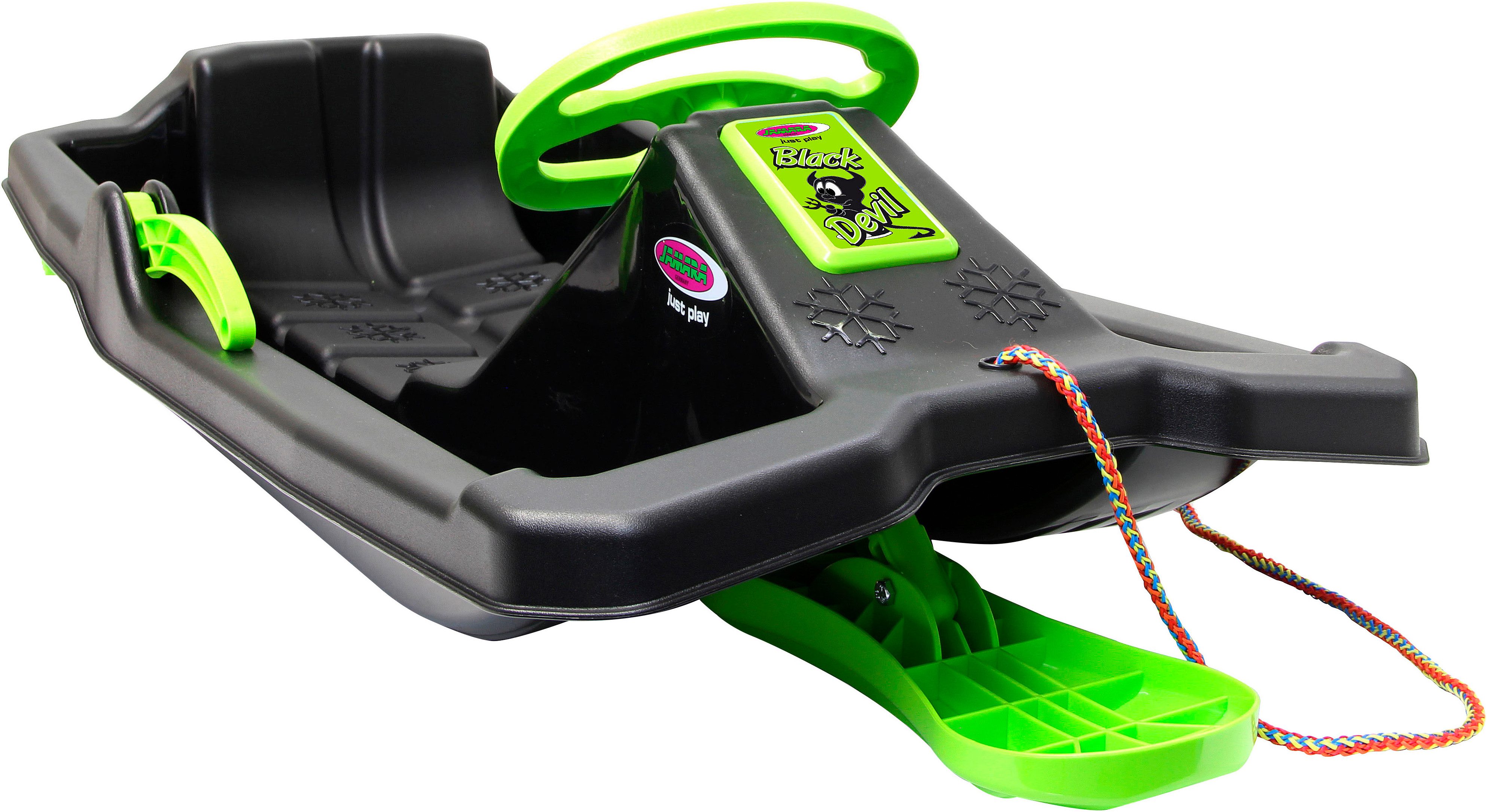 Jamara Bob Snow Play Bob Black Devil 84cm schwarz mit Lenkrad und Bremse, Made in Europe