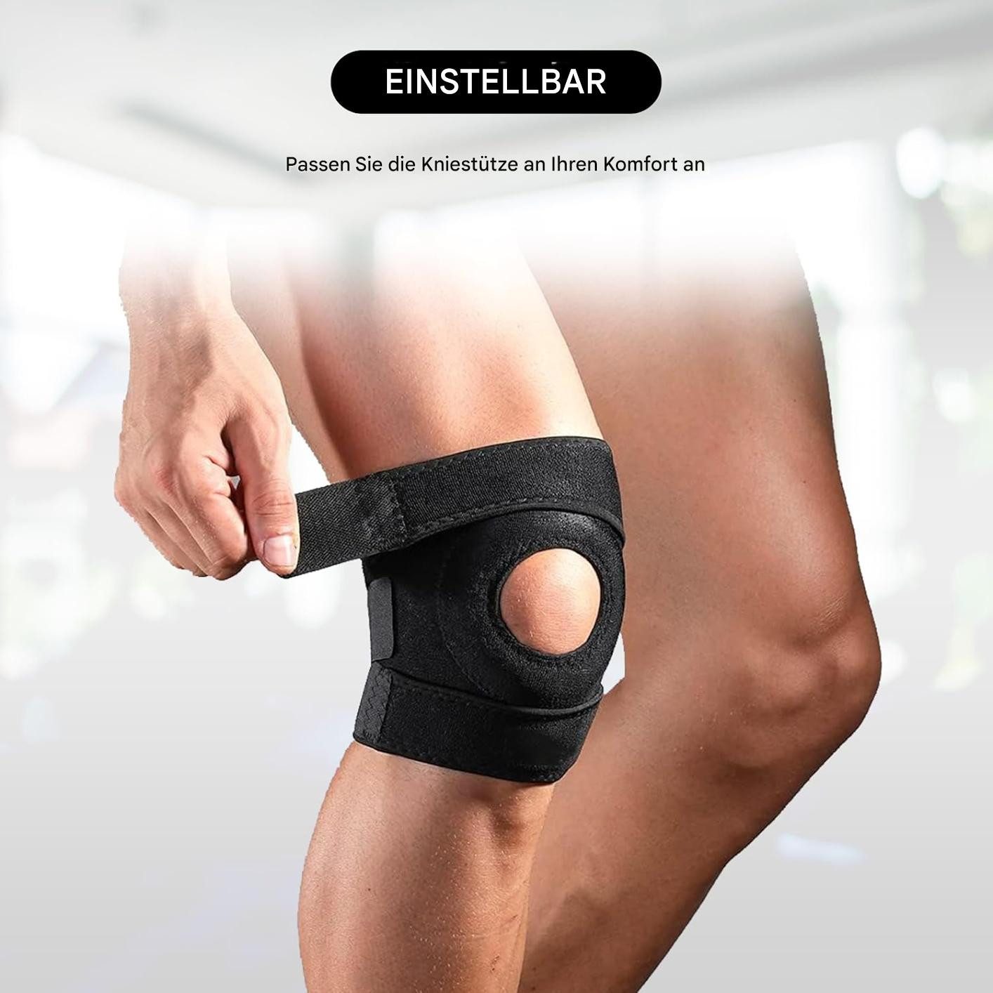 Endless Kniebandage Endless Verstellbare, Elastische Kniestütze Zum Hineinschlüpfen (Neopren Knie-Band, 1-tlg., Bei Kniebeschwerden, Arthritis, sportbedingter Belastung), Kompression, elastisches Slip-in-Design, für Sport & Alltag