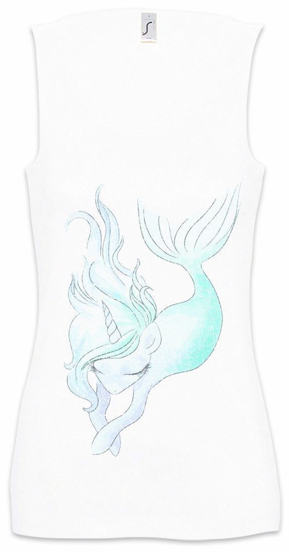 Urban Backwoods Tanktop Unimaid II Ärmelloses Damen T-Shirt Einhorn Unicorn Meerjungfrau Anime Comic Newschool Tattoo Oldschool