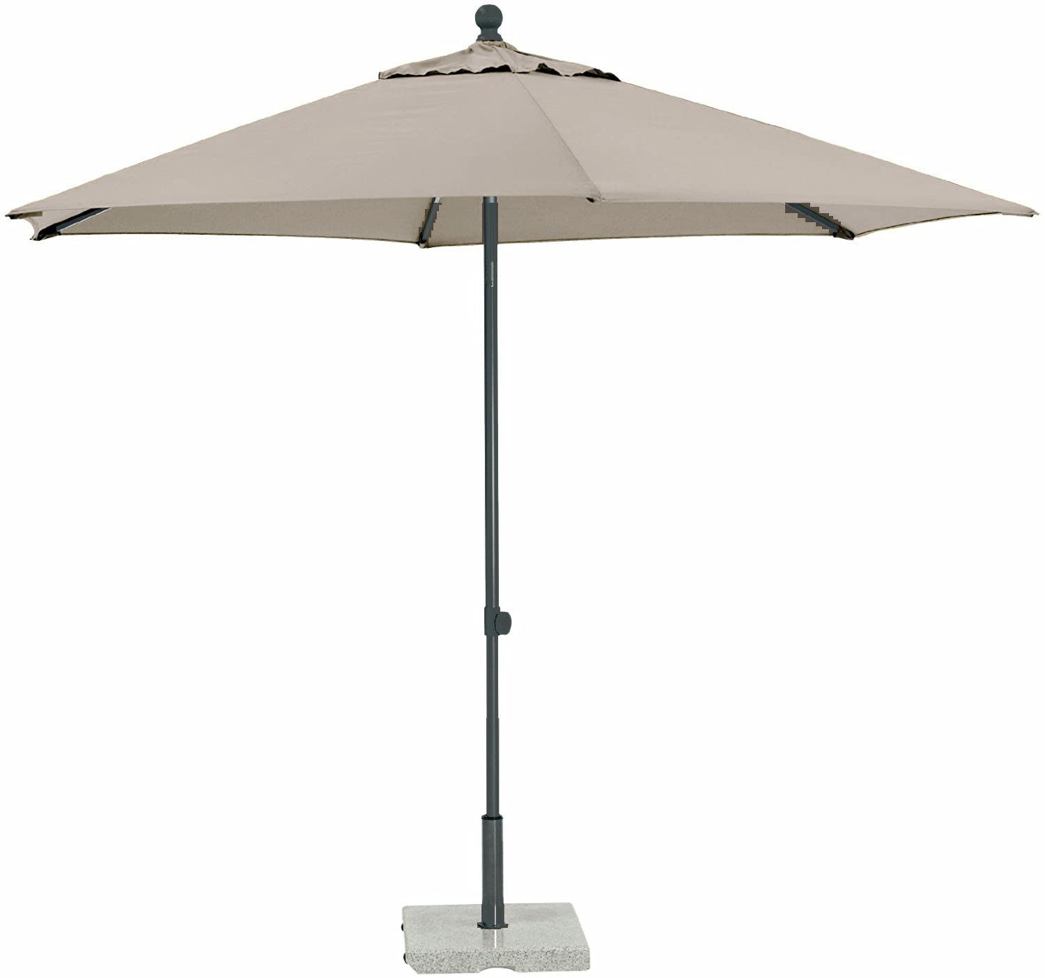 KETTLER Sonnenschirm EASY PUSH Schirm Ø 300 cm Aluminium anthrazit / taupe